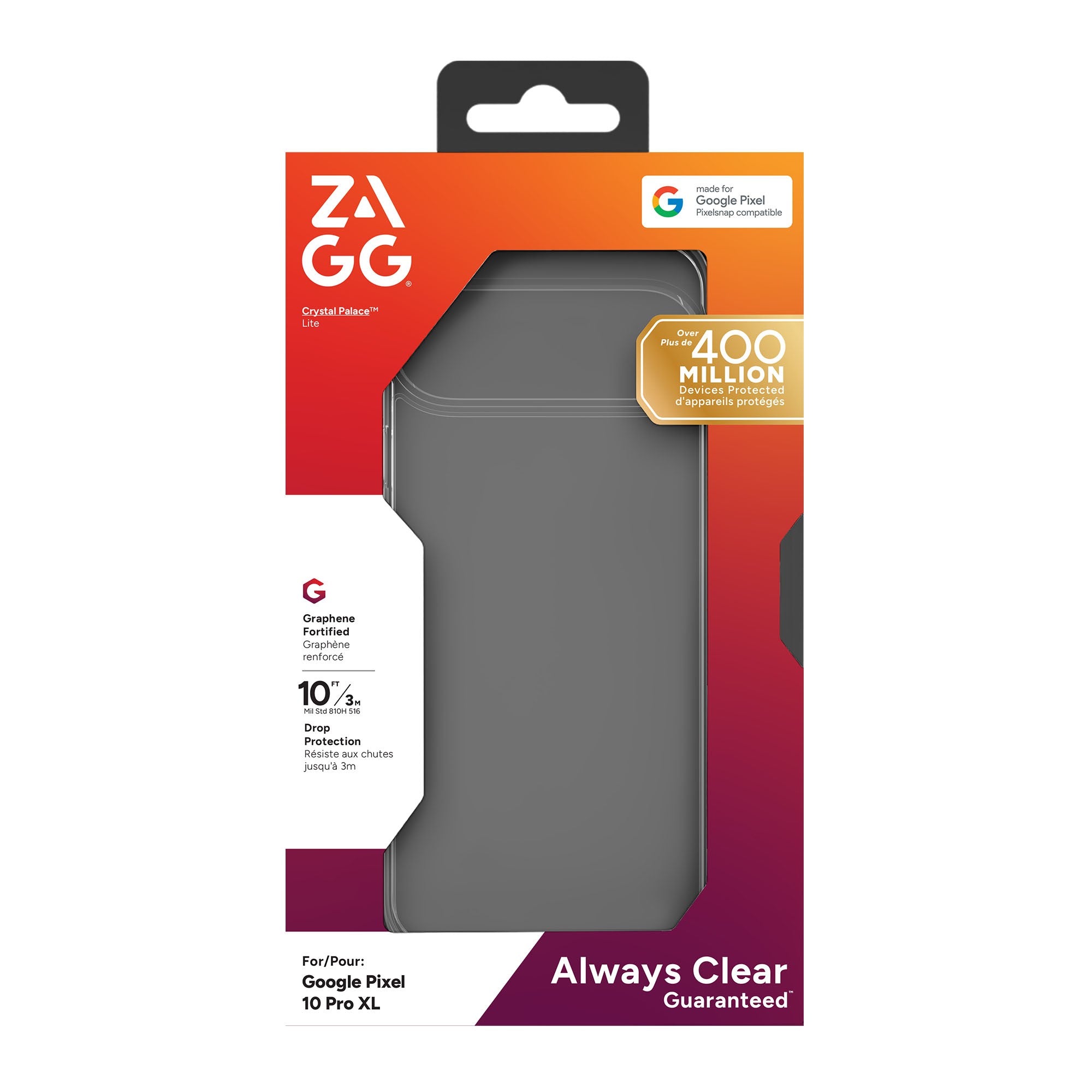 Google Pixel 10 Pro XL ZAGG Graphene Crystal Palace Lite Case - Clear - 15-14449