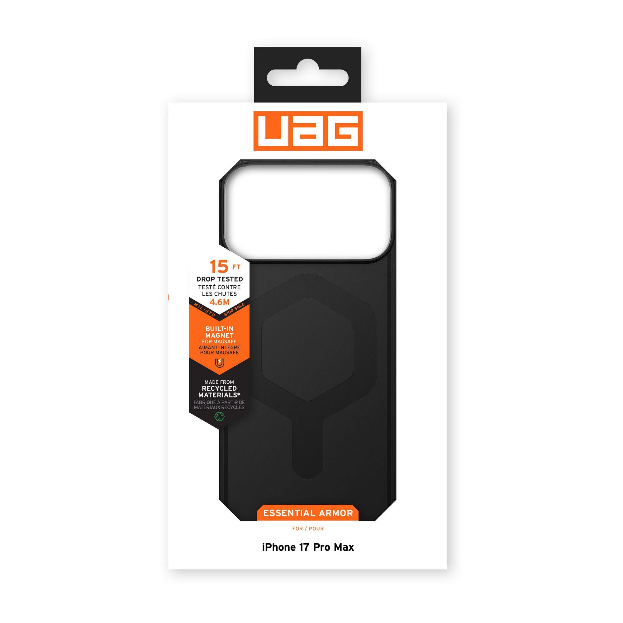 iPhone 17 Pro Max UAG Essential Armor MagSafe Case - Black - 15-14488