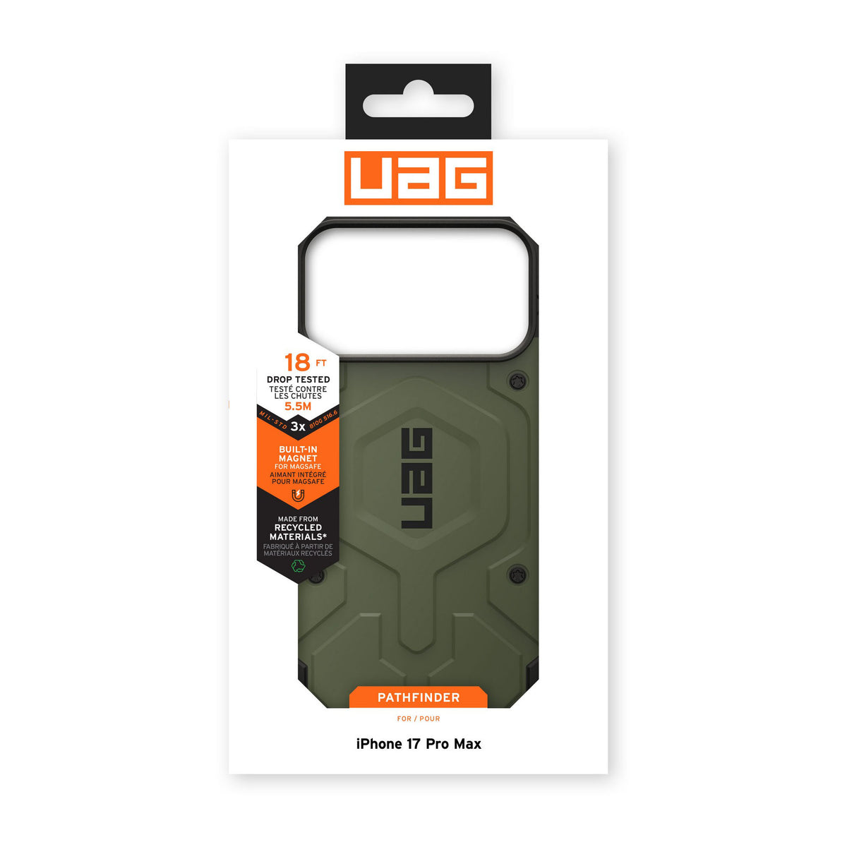 iPhone 18 Pro Max/17 Pro Max UAG Pathfinder MagSafe Case - Olive - 15-14499
