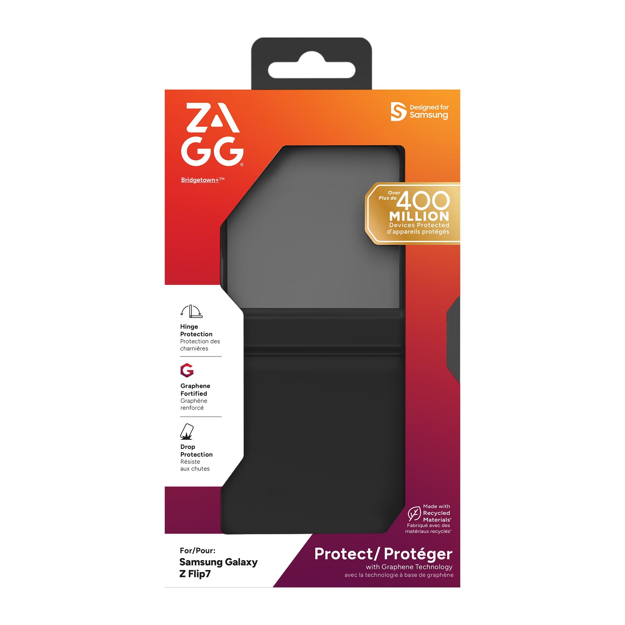 Samsung Galaxy Z Flip7 ZAGG Graphene Bridgetown+ Case - Black - 15-14502
