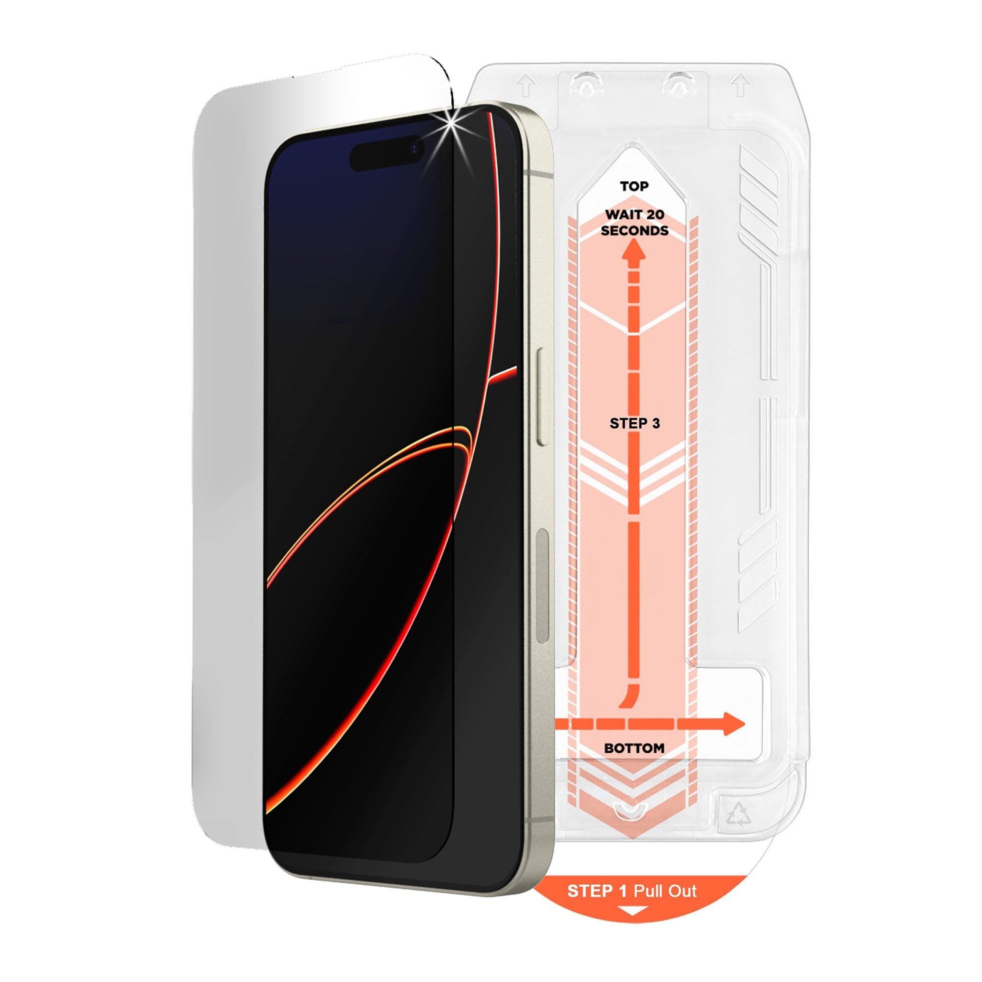 iPhone 17 Pro HyperGear Tempered Glass Screen Protector w/Dust Removal Applicator Tray - 15-14544