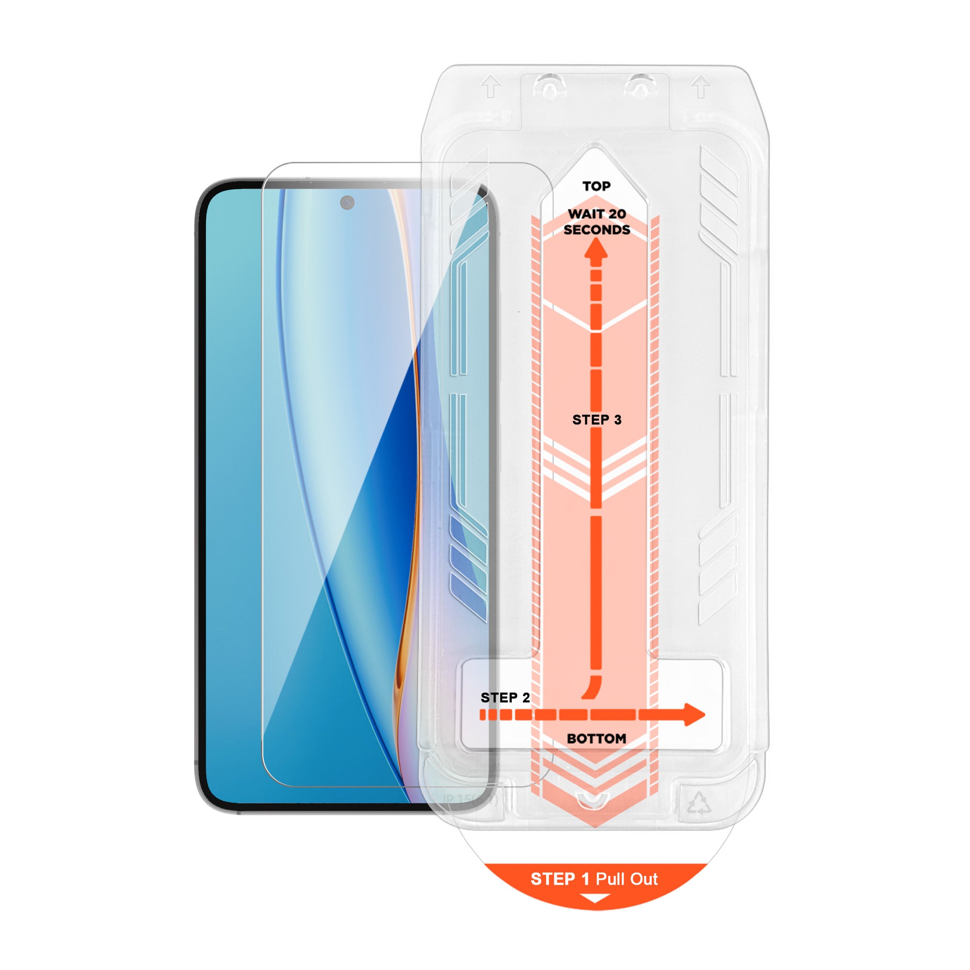 Samsung Galaxy S25 FE HyperGear Tempered Glass Screen Protector w/Dust Removal Applicator Tray - 15-14550