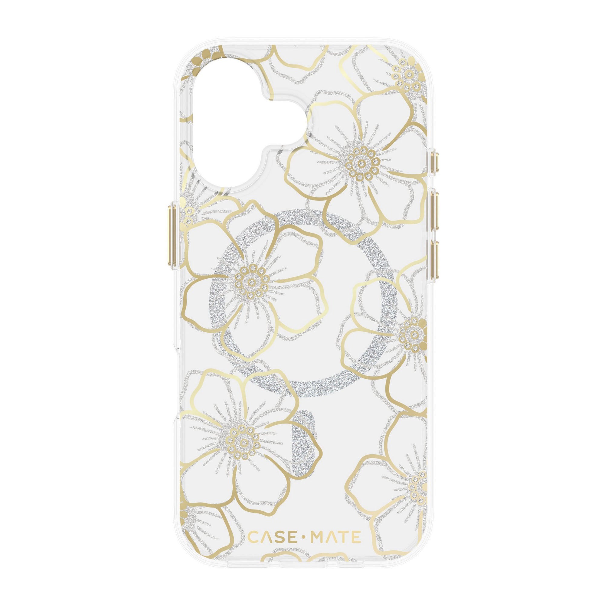 iPhone 17 Case-Mate Floral Gems MagSafe Case - Gold - 15-14564