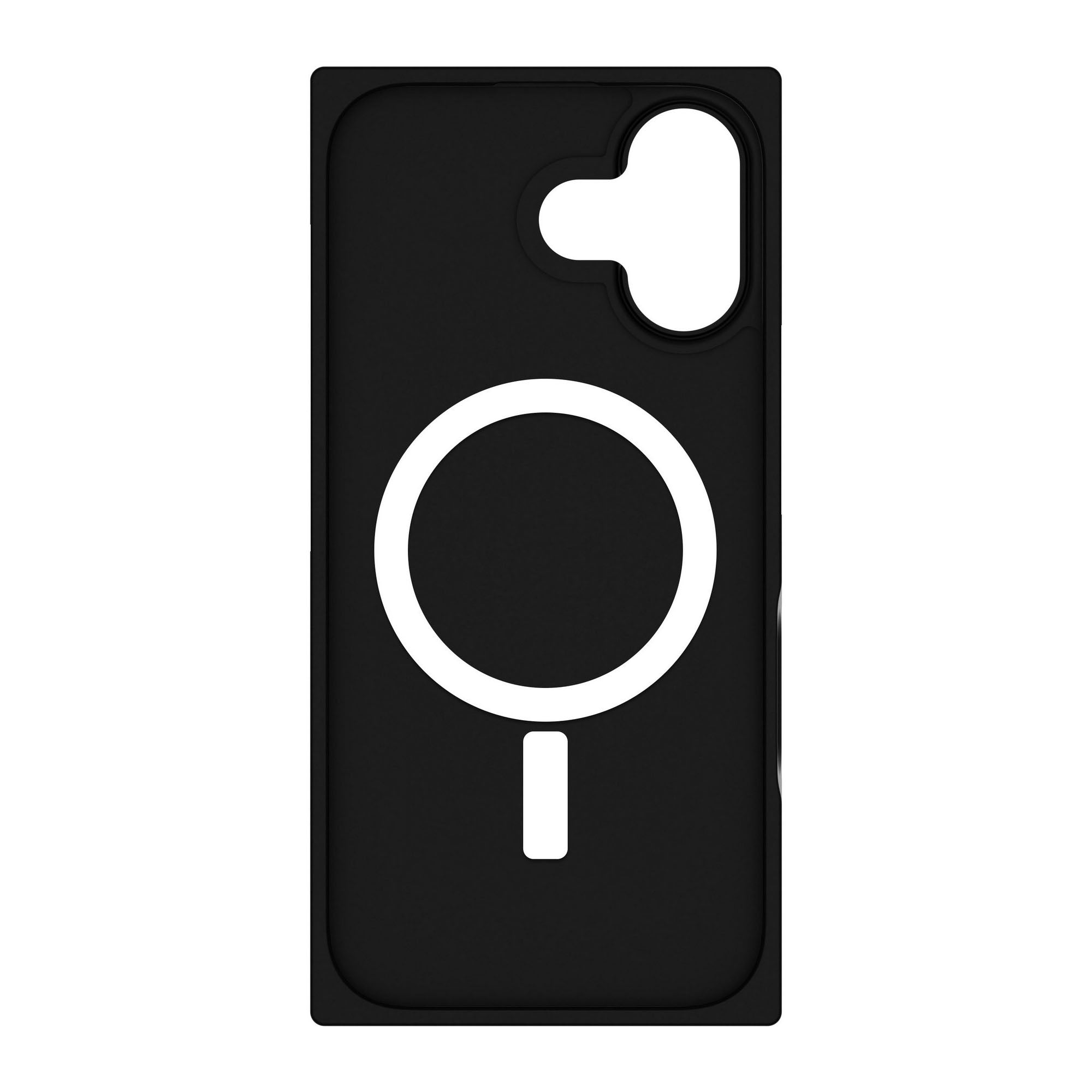 iPhone 17 FLAUNT Square Faux Leather MagSafe Case - Black Crocodile - 15-14570