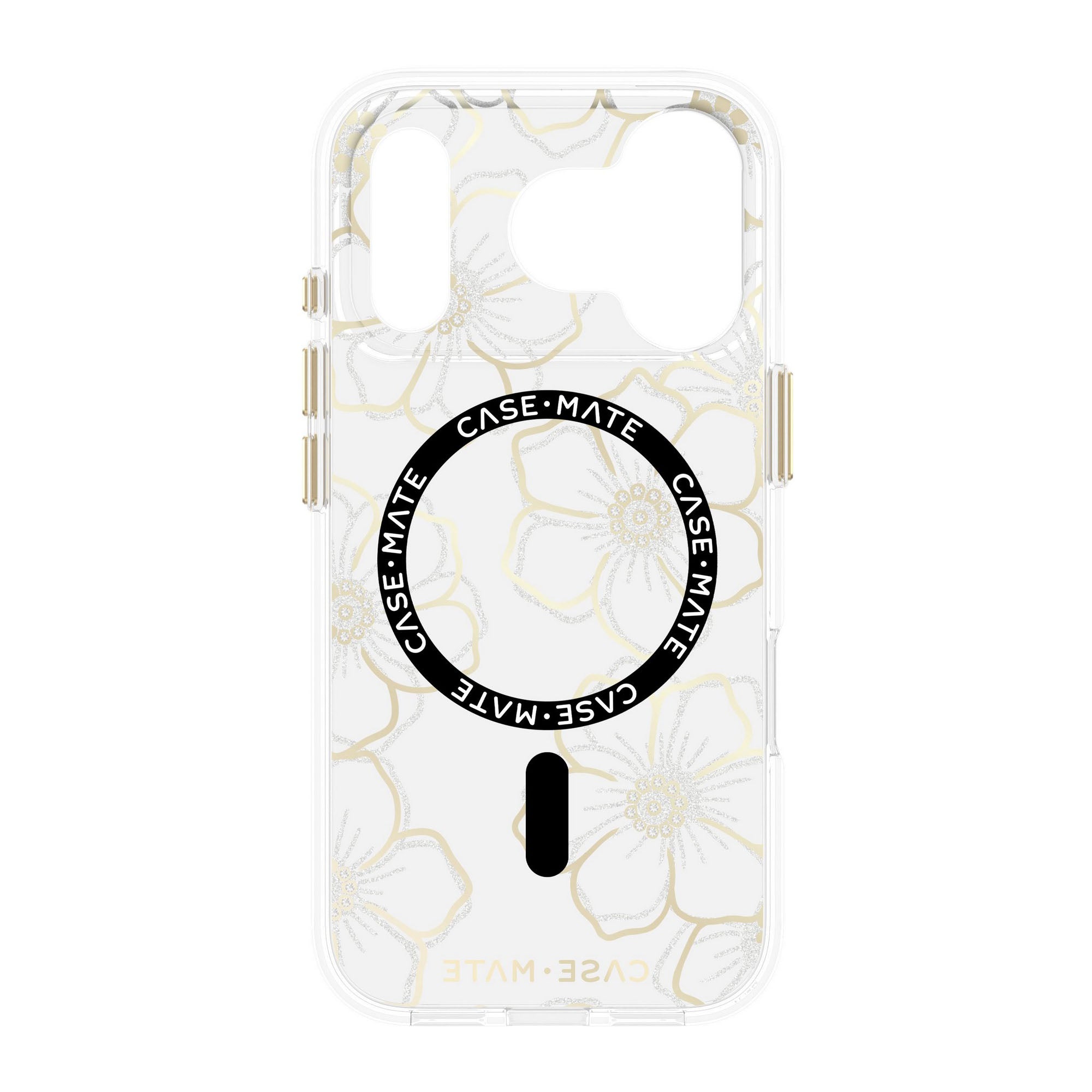 iPhone 17 Pro Case-Mate Floral Gems MagSafe Case - Gold - 15-14585