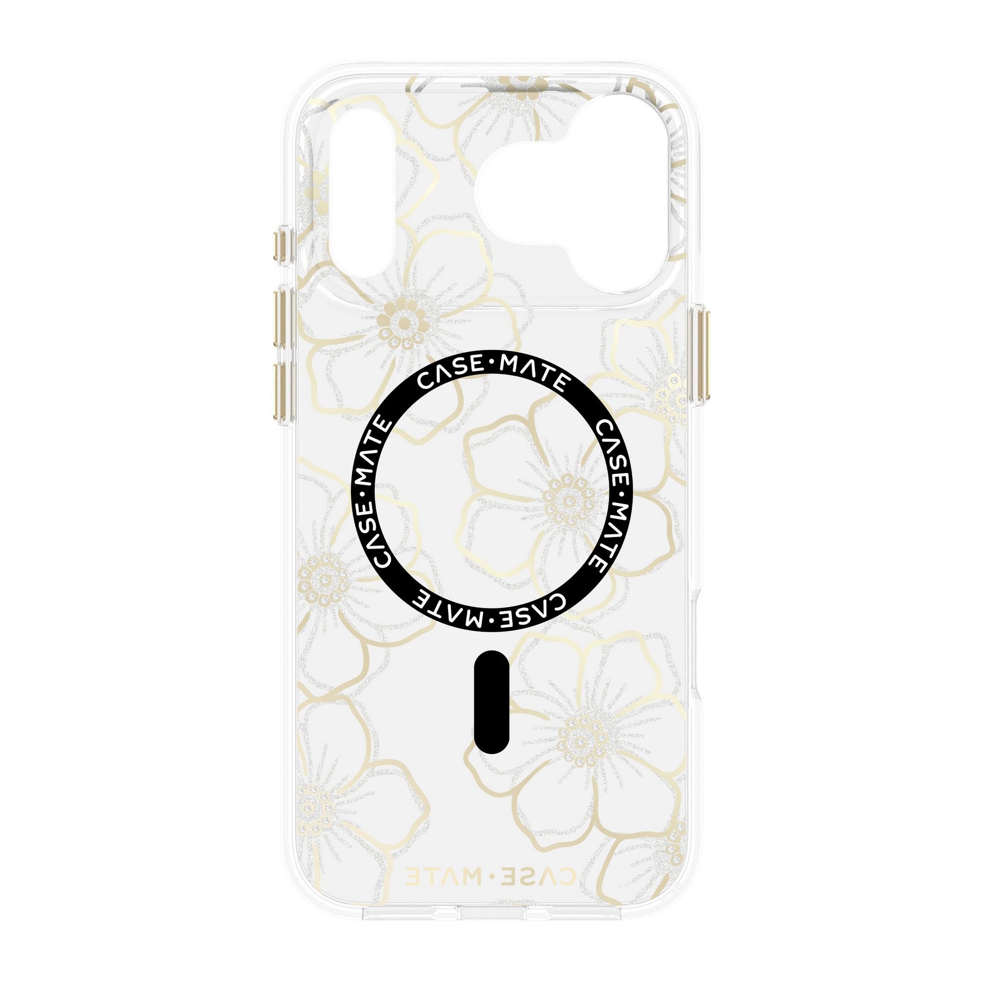 iPhone 17 Pro Max Case-Mate Floral Gems MagSafe Case - Gold - 15-14622