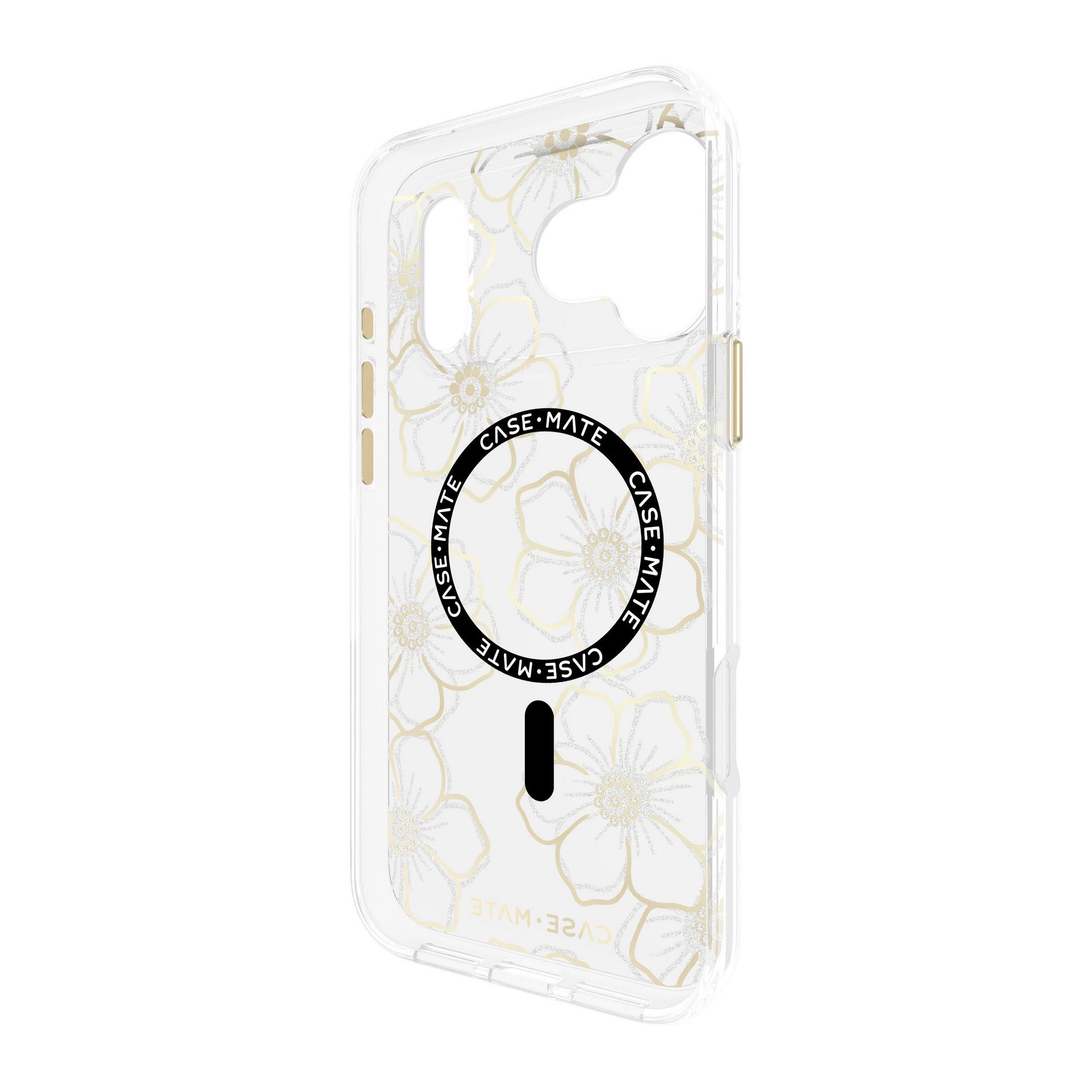 iPhone 17 Pro Max Case-Mate Floral Gems MagSafe Case - Gold - 15-14622
