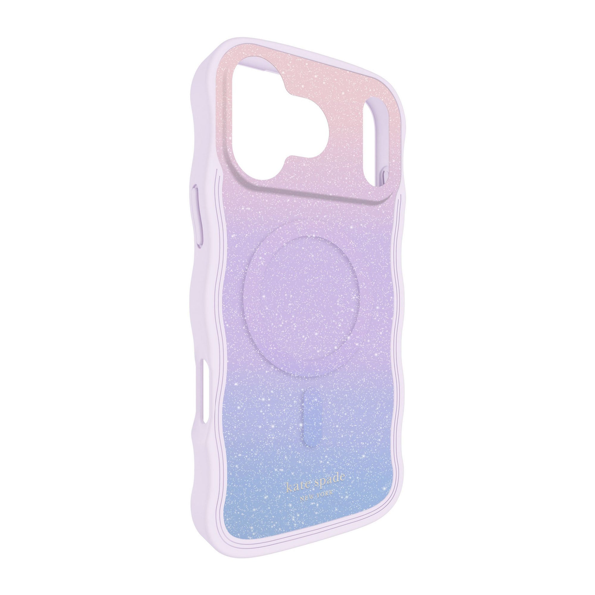 iPhone 17 Pro Max Kate Spade Wavy MagSafe Case - Opal Glitter - 15-14638