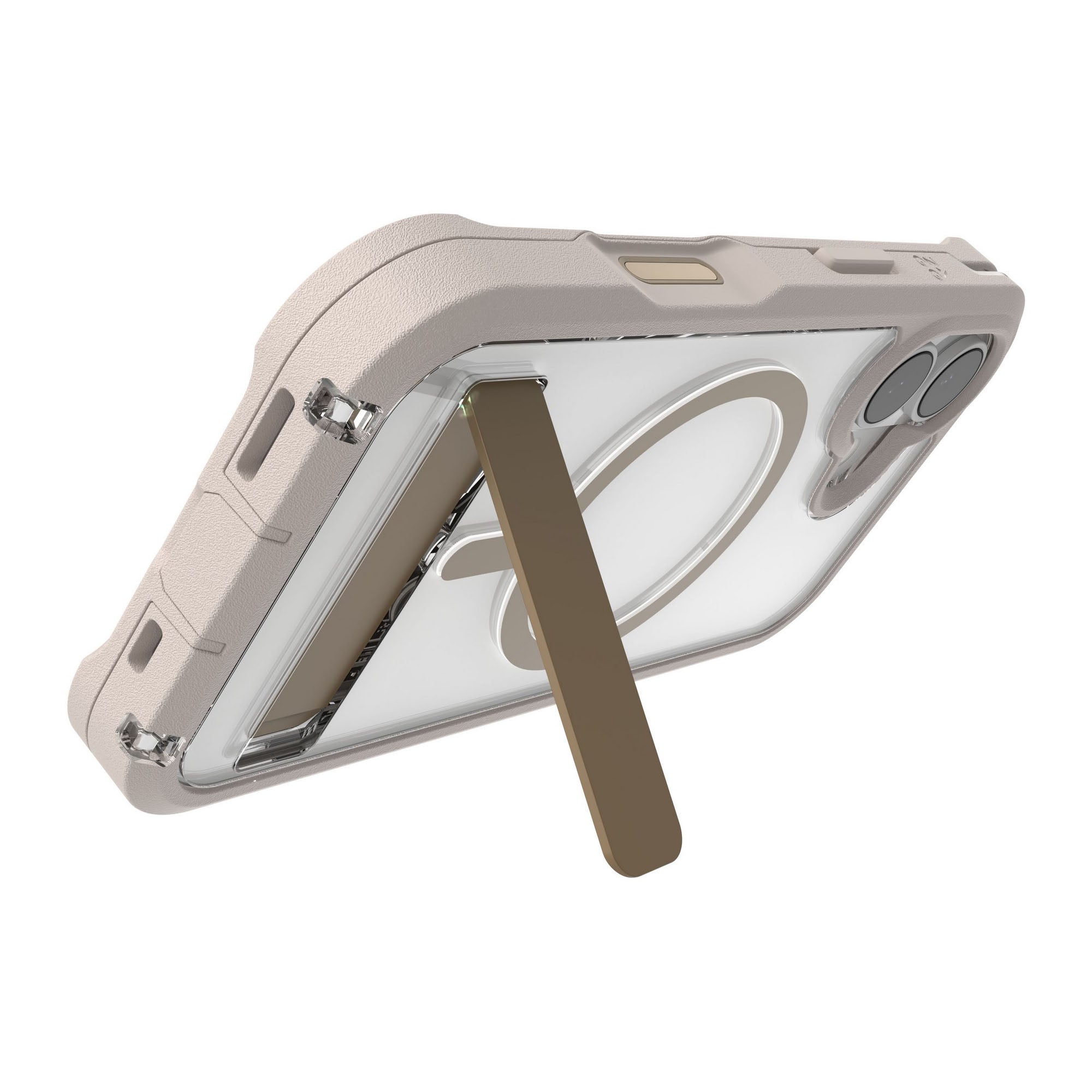 iPhone 17 ZAGG Graphene Rainier Snap Kickstand Case - Sandstone - 15-14669