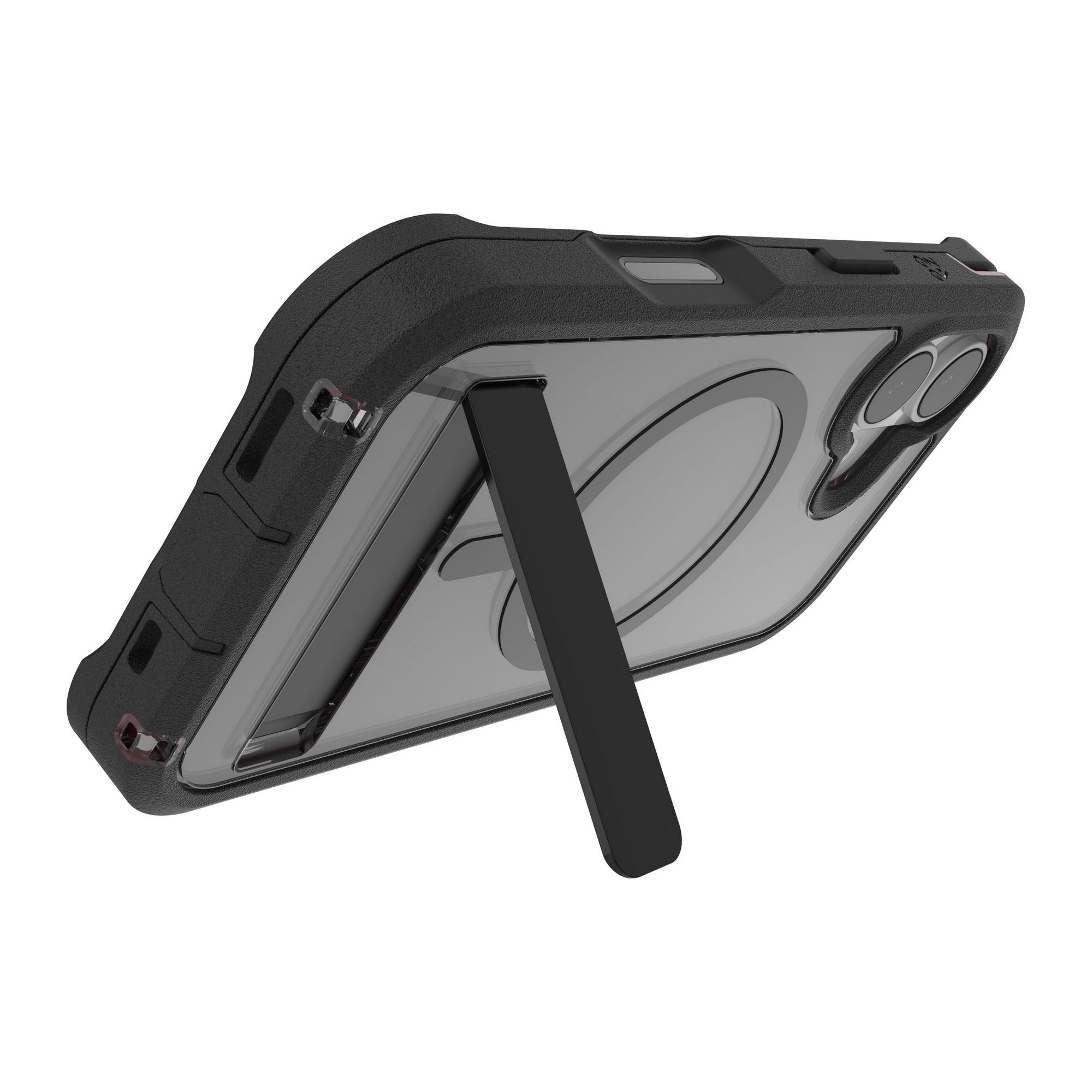 iPhone 17 ZAGG Graphene Rainier Snap Kickstand Case - Smoke Black - 15-14670