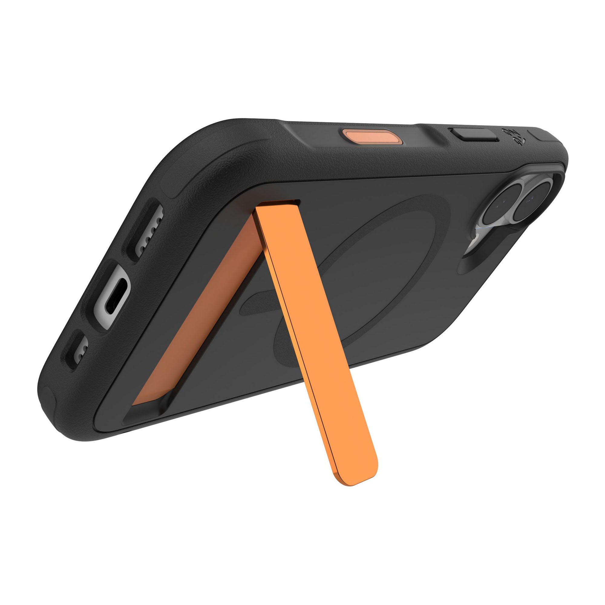 iPhone 17 ZAGG Graphene Sedona Snap Kickstand Case - Flood Black/Orange - 15-14678