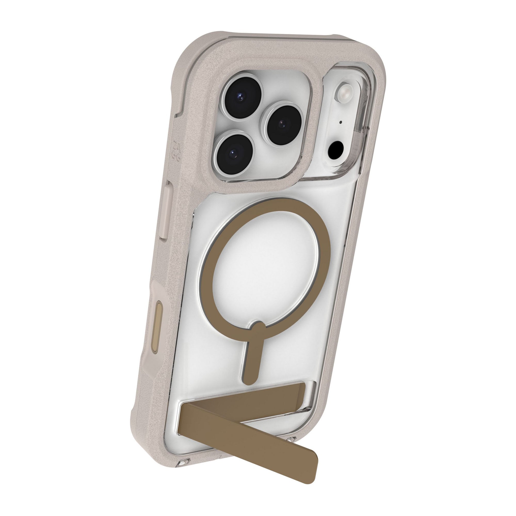 iPhone 17 Pro ZAGG Graphene Rainier Snap Kickstand Case - Sandstone - 15-14707