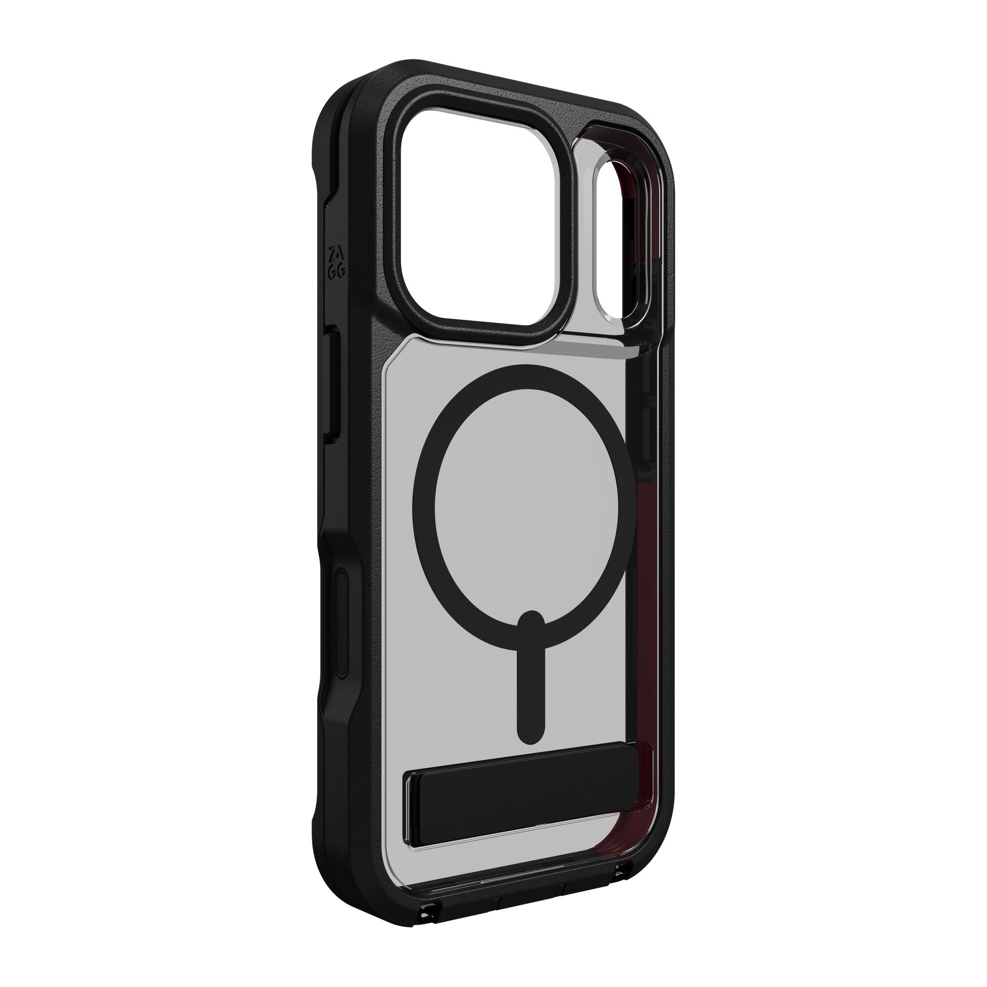 iPhone 17 Pro ZAGG Graphene Rainier Snap Kickstand Case - Smoke Black - 15-14708