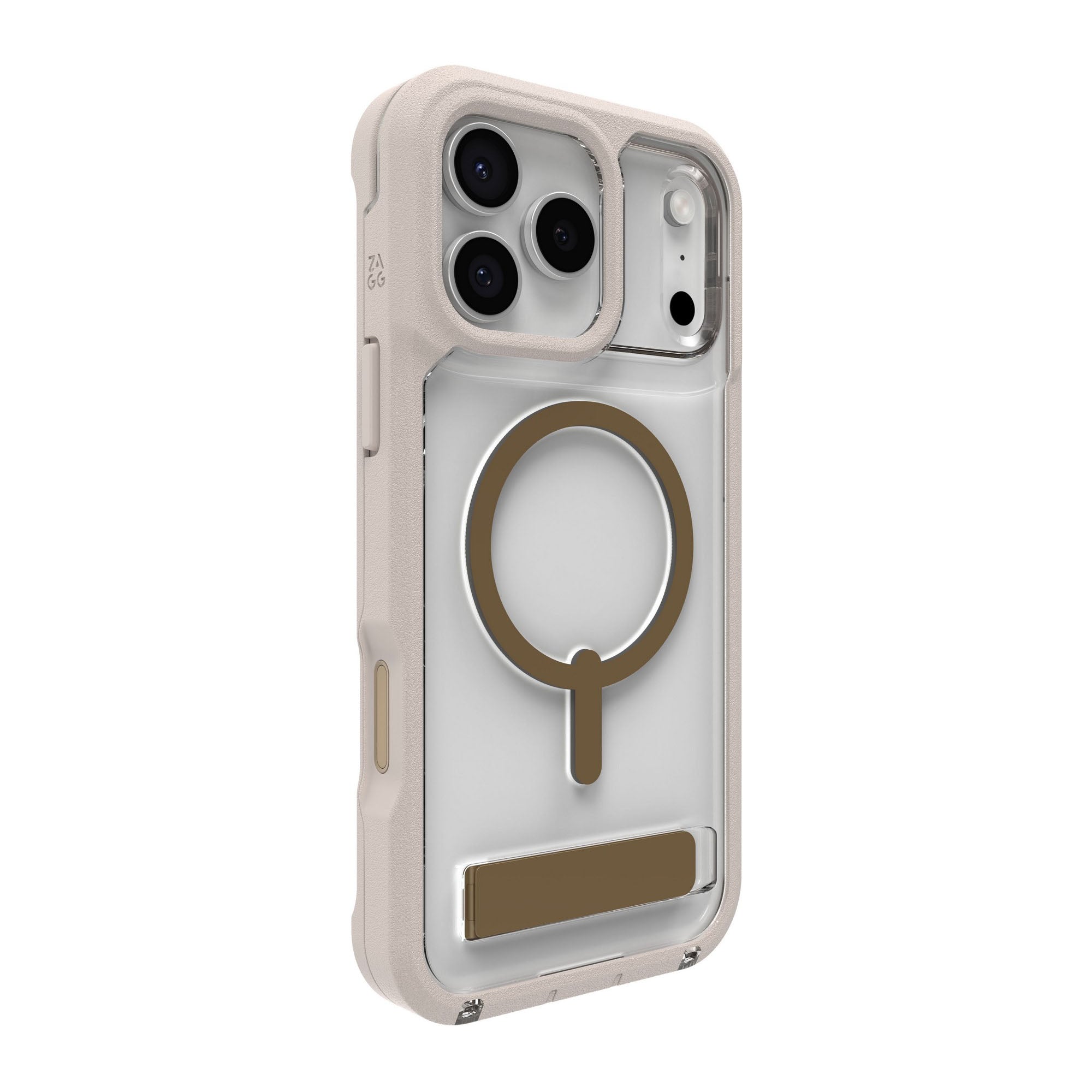 iPhone 17 Pro Max ZAGG Graphene Rainier Snap Kickstand Case - Sandstone - 15-14724