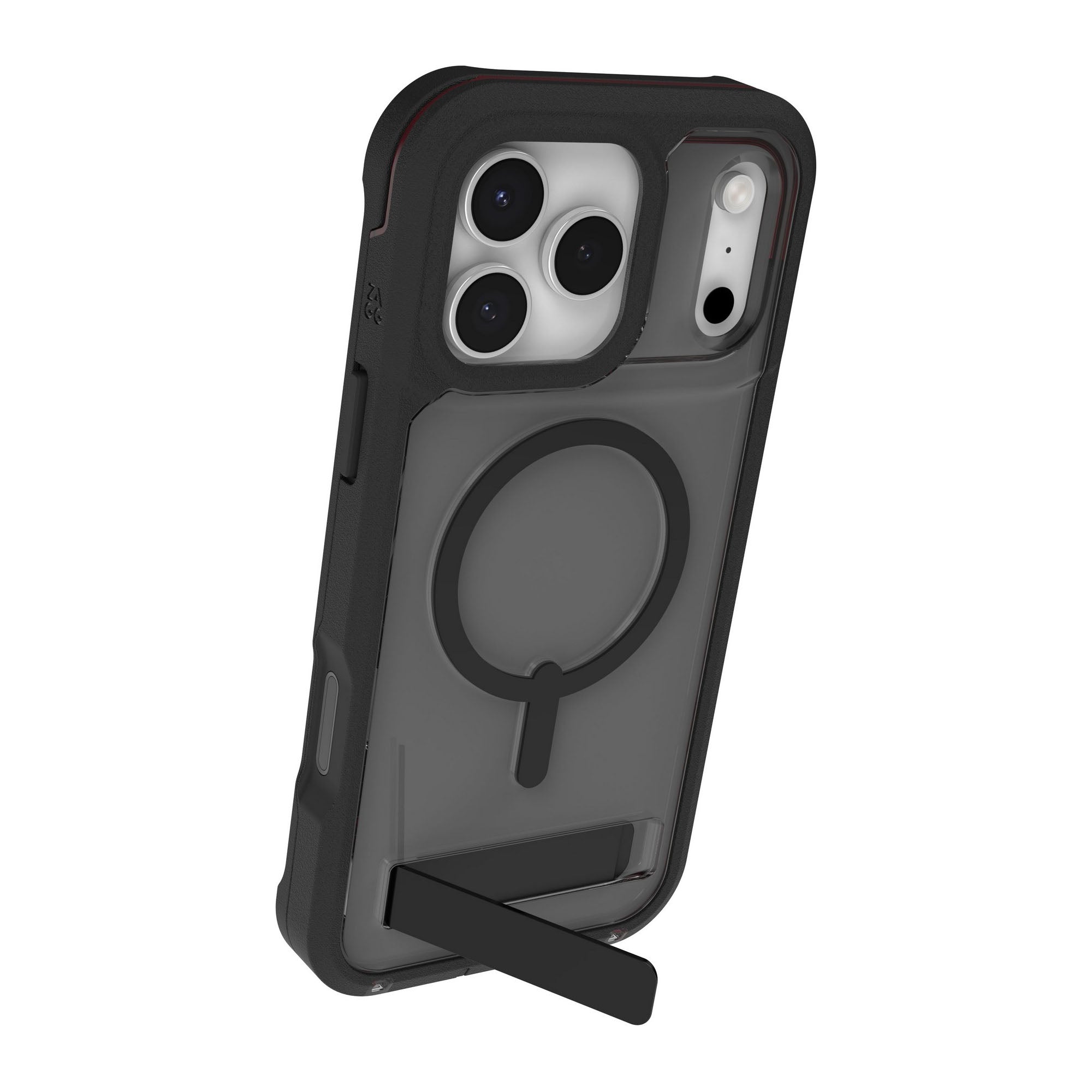 iPhone 17 Pro Max ZAGG Graphene Rainier Snap Kickstand Case - Smoke Black - 15-14725