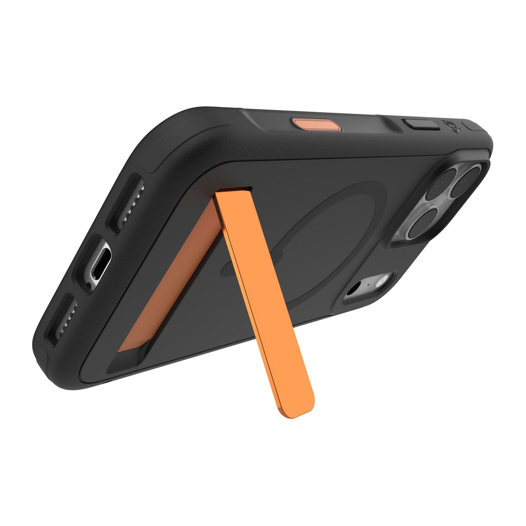 iPhone 17 Pro Max ZAGG Graphene Sedona Snap Kickstand Case - Flood Black/Orange - 15-14731