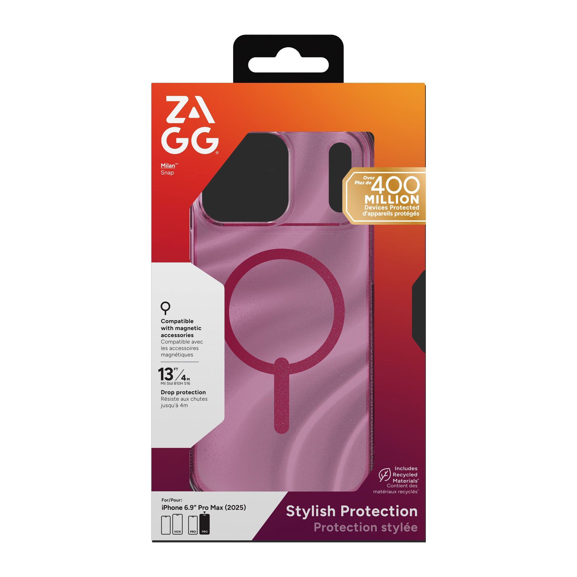 iPhone 17 Pro Max ZAGG Graphene Milan Snap Case - Glimmering Wave - 15-14744