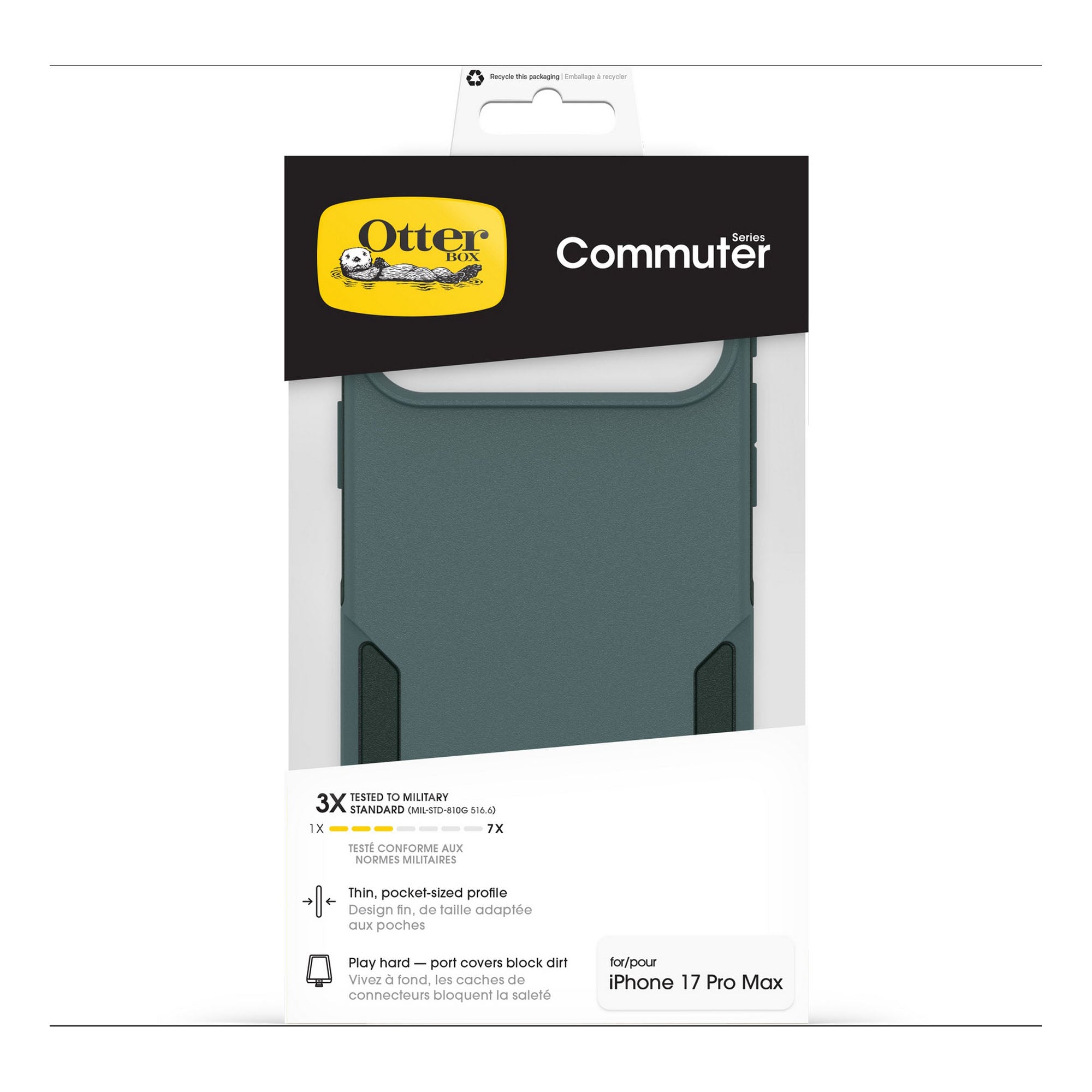 iPhone 17 Pro Max Otterbox Commuter w/MagSafe + Camera Control Case - Sagebrush Green - 15-14849