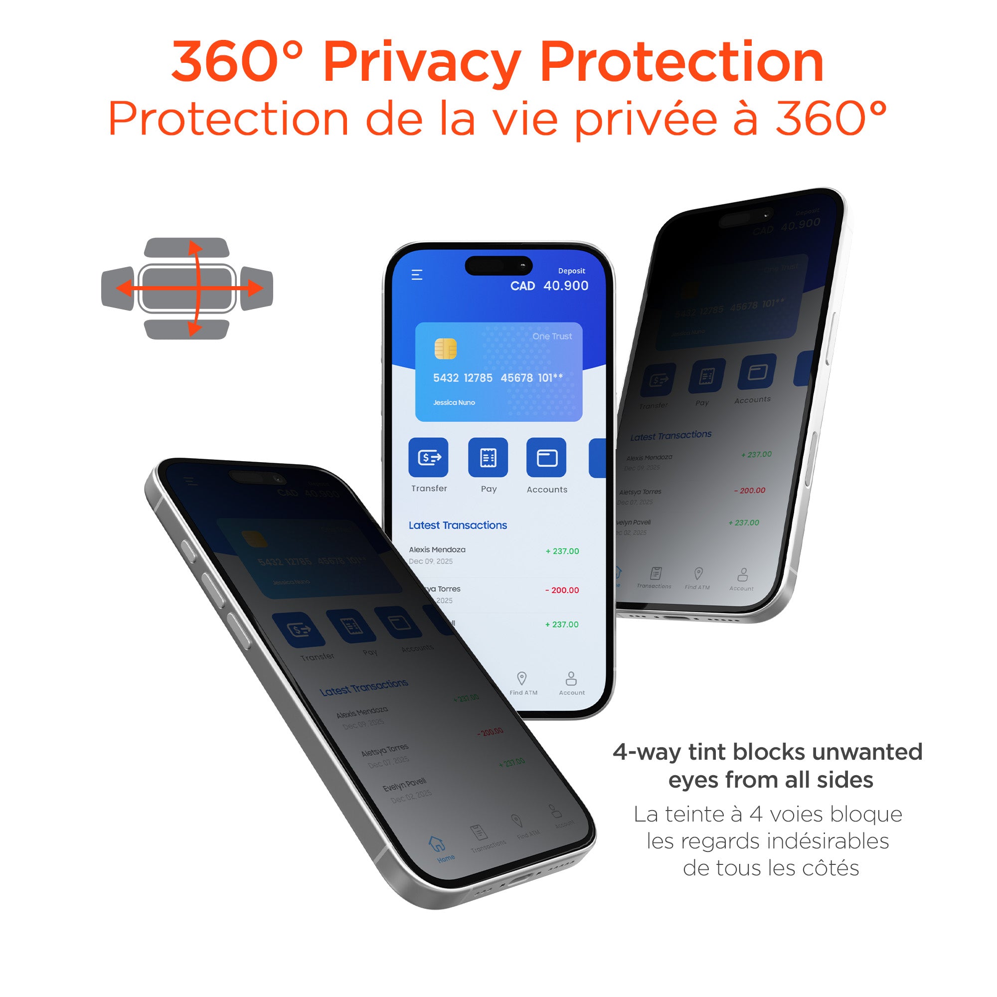 iPhone 17 Pro Max HyperGear 4-way Privacy Glass Screen Protector w/Installation Applicator Tray - 15-14887