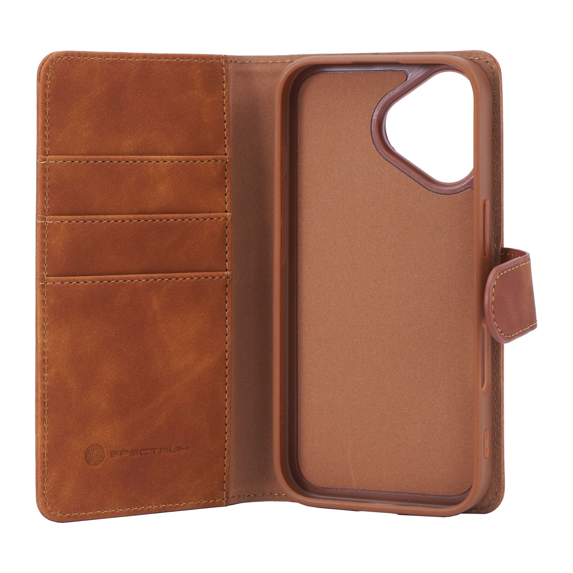 iPhone 17 SPECTRUM Folio Slim Detachable 2-1 Wallet Case - Brown - 15-14902
