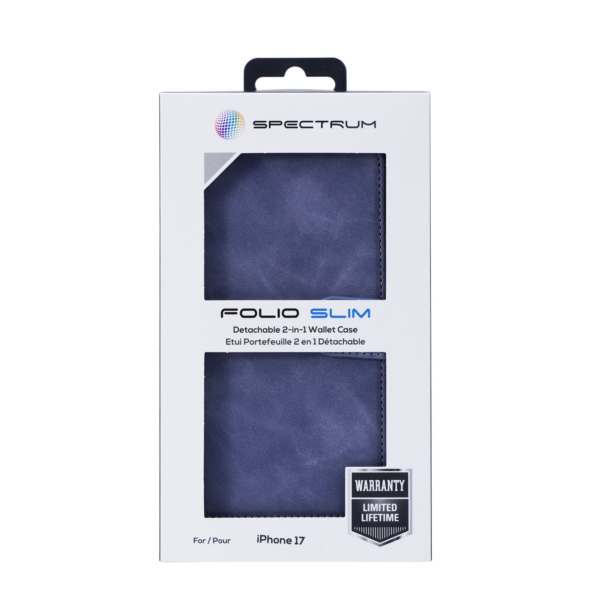 iPhone 17 SPECTRUM Folio Slim Detachable 2-1 Wallet Case - Blue - 15-14903