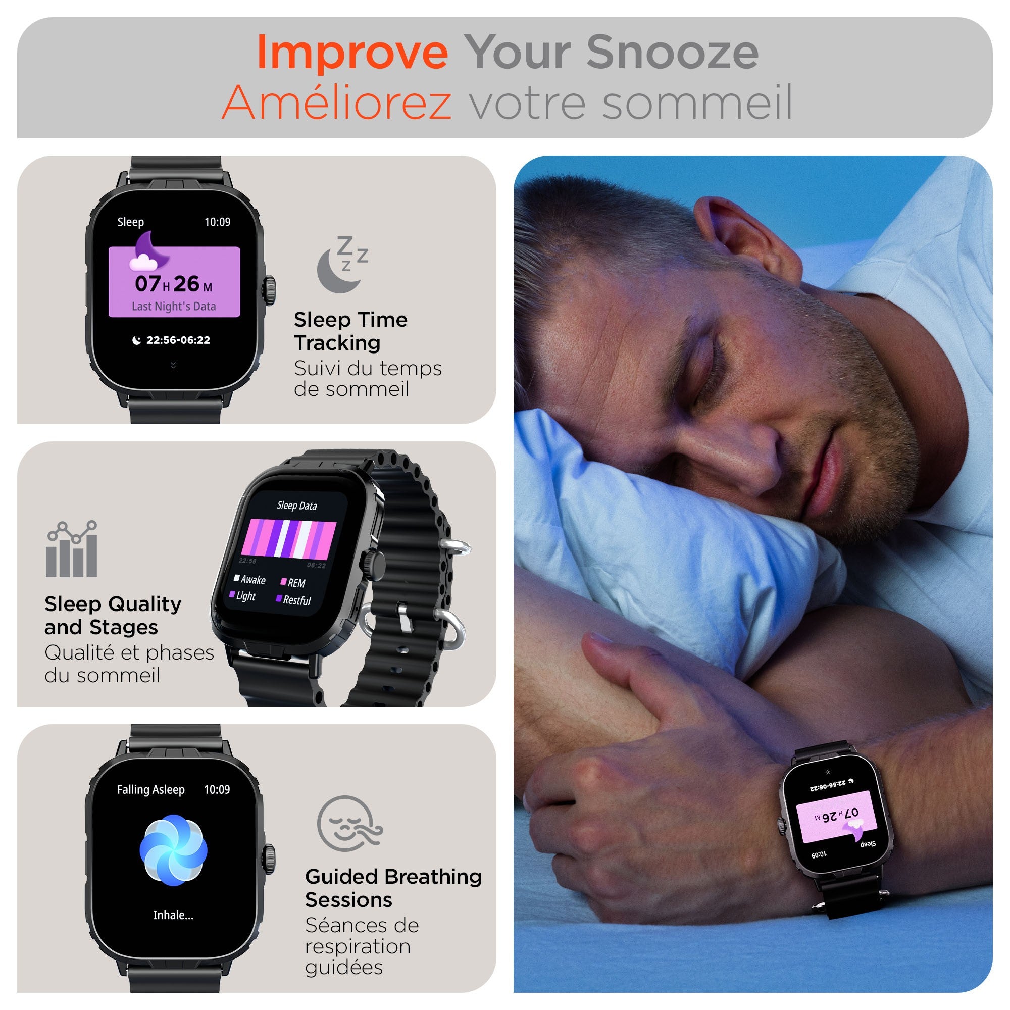 HyperGear Fit X2 Smartwatch + Fitness Tracker - 15-15025