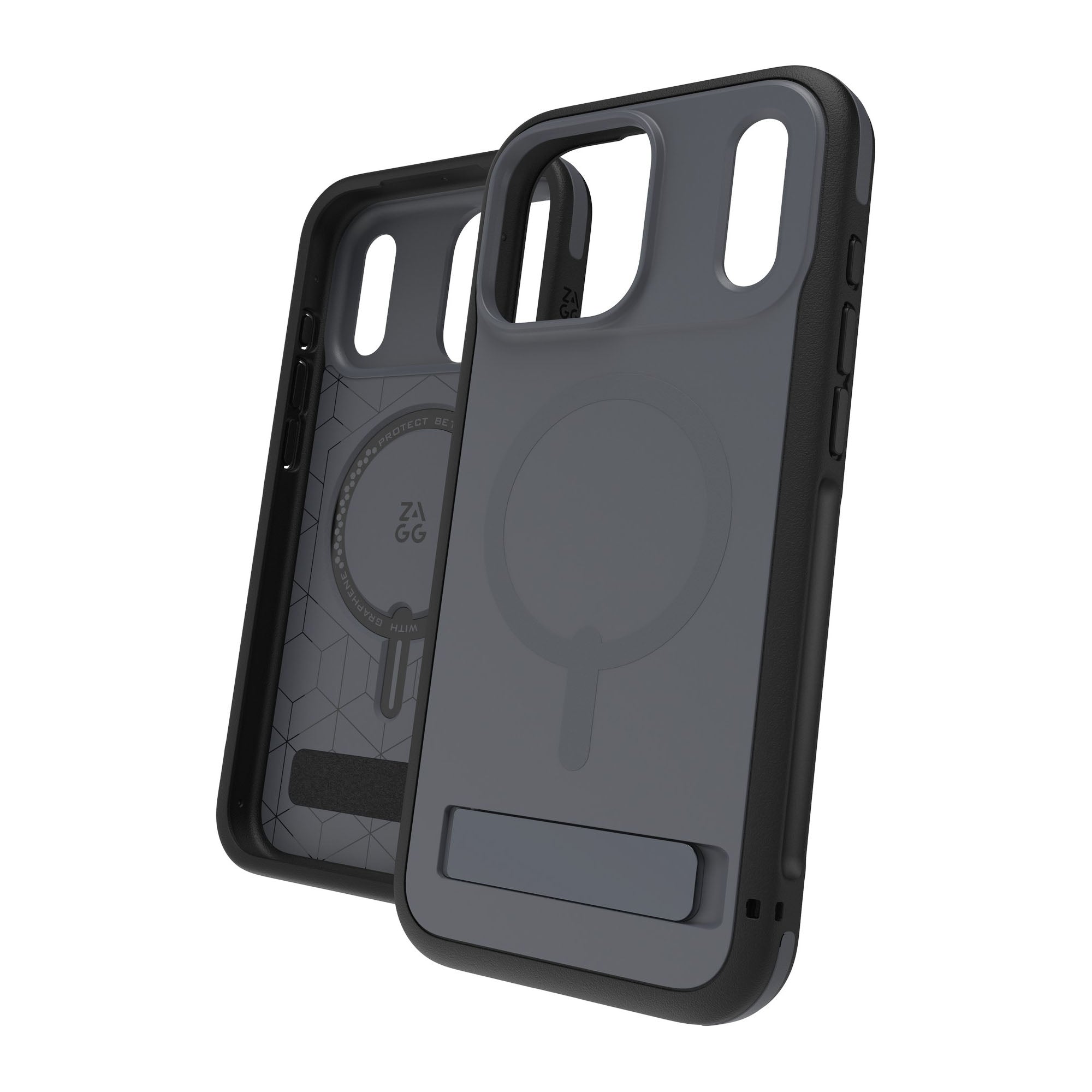 iPhone 17 Pro Max ZAGG Graphene Sedona Snap Kickstand Case - Pitch Black - 15-15056
