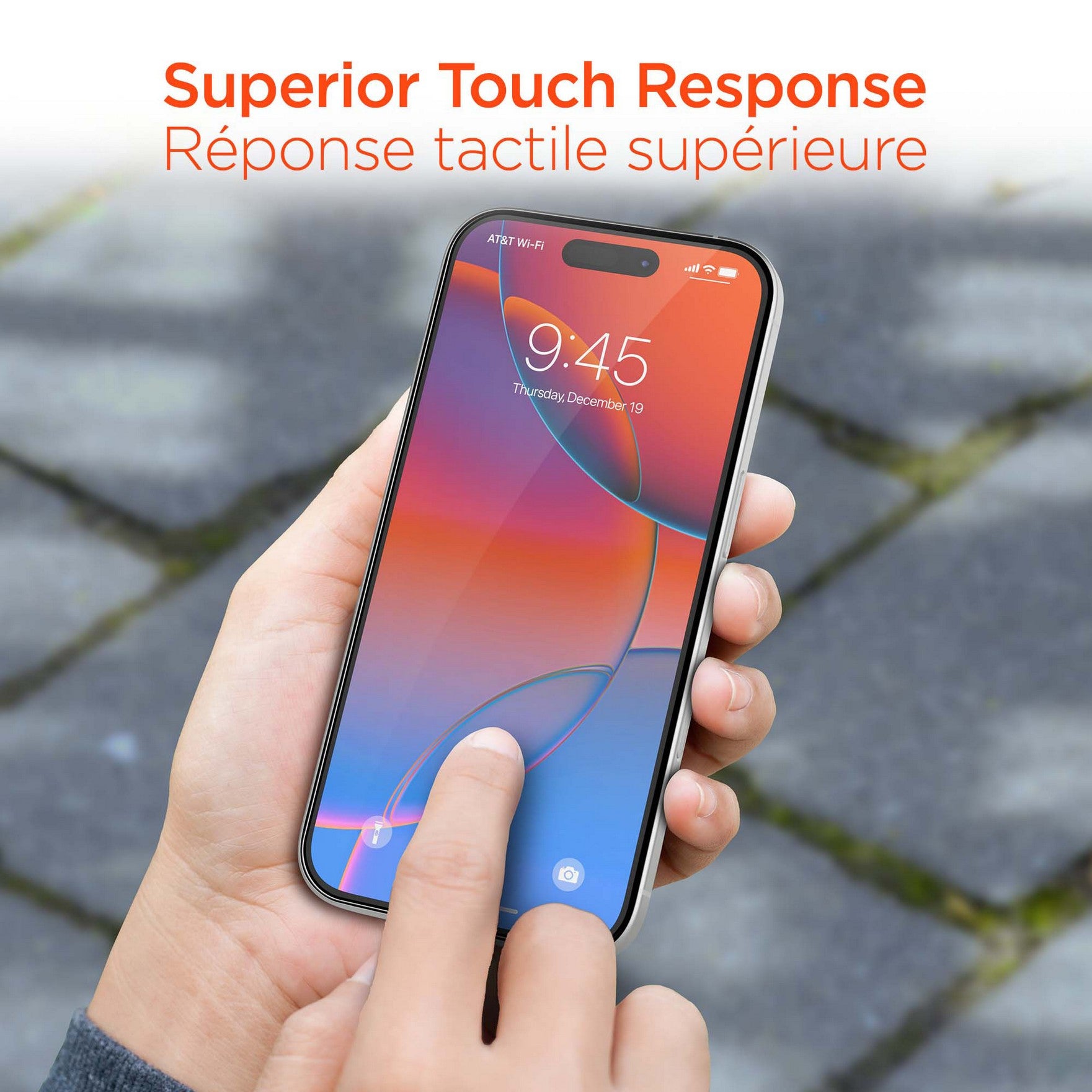iPhone 16/15 HyperGear Edge-to-Edge Glass Screen Protector w/Dust-Free Install Tray - 15-15057