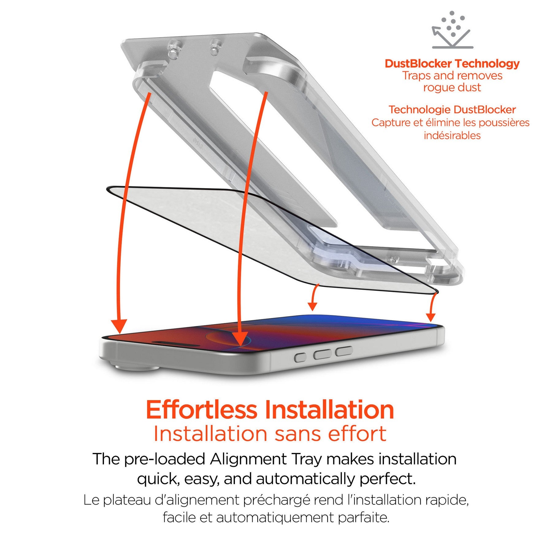 iPhone 17 Pro HyperGear Edge-to-Edge Glass Screen Protector w/Installation Applicator Tray - 15-15059
