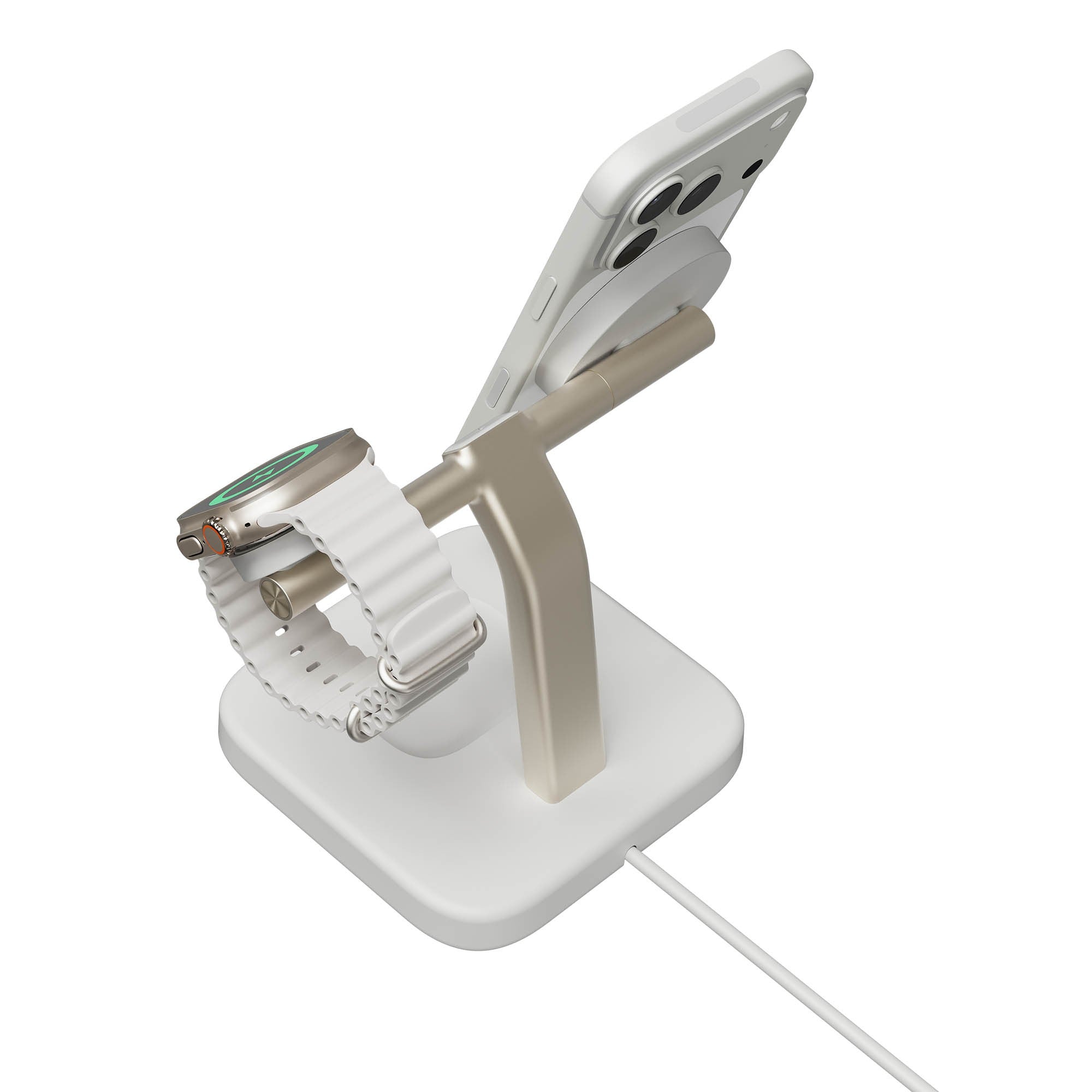 Mophie Wireless 3in1 Qi2 Charging Stand - White - 15-15073