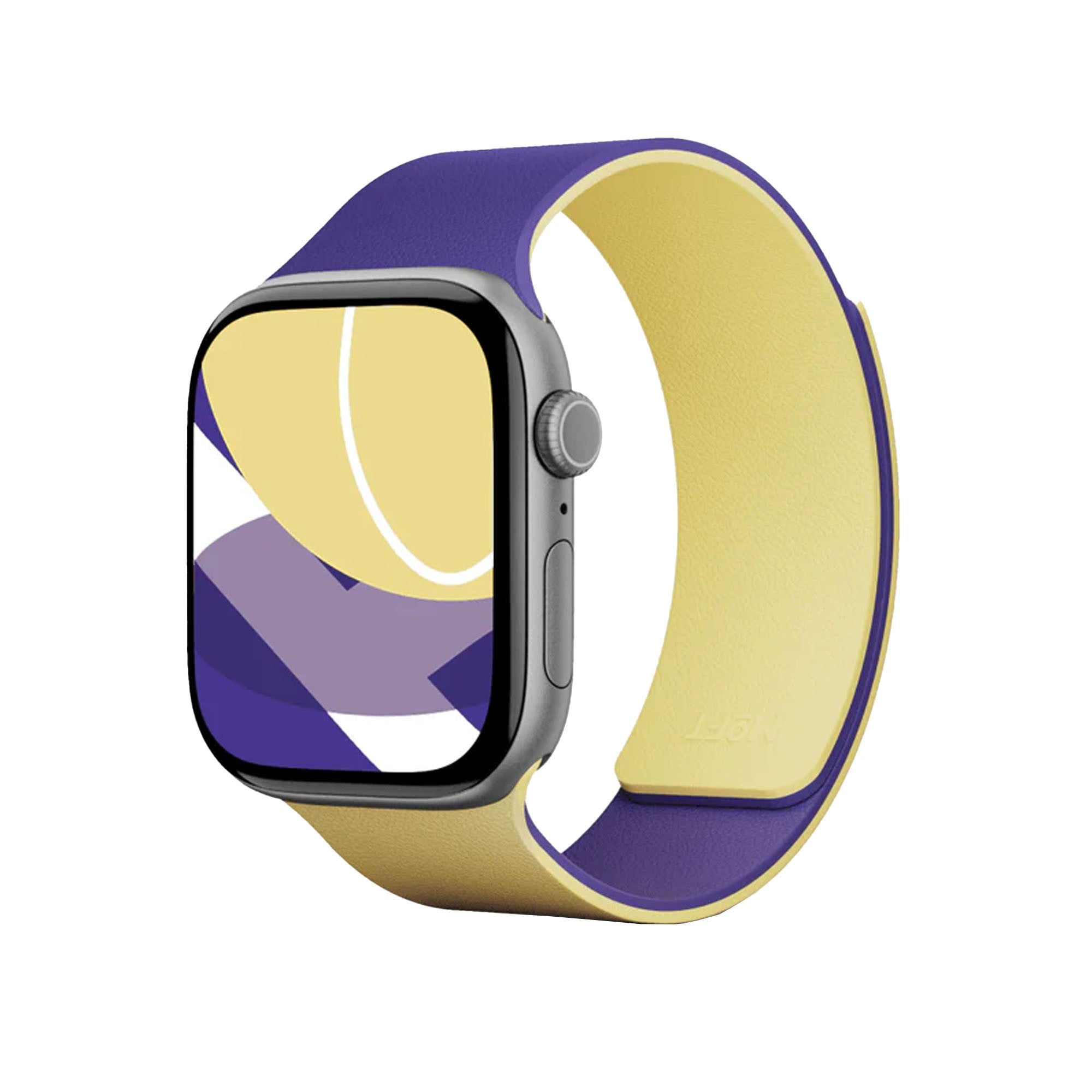 Apple Watch 42mm MOFT Snap Duo Watch Band - Strike Yellow/Poise Purple - 15-15082