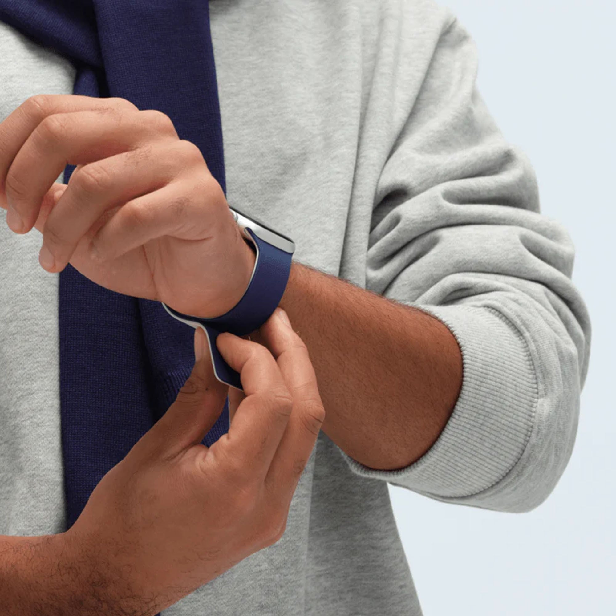 Apple Watch 46mm MOFT Snap Duo Watch Band - Wade Blue/Echo Grey - 15-15086