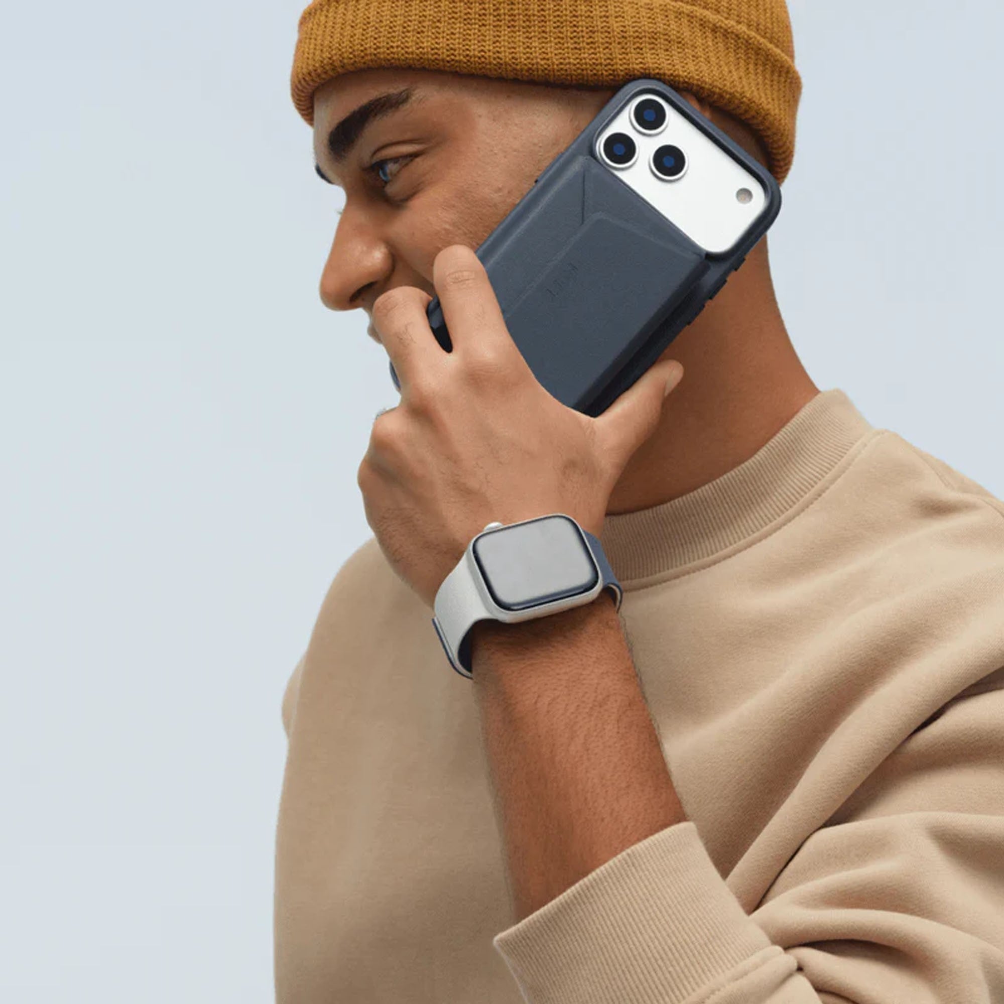 Apple Watch 46mm MOFT Snap Duo Watch Band - Wade Blue/Echo Grey - 15-15086