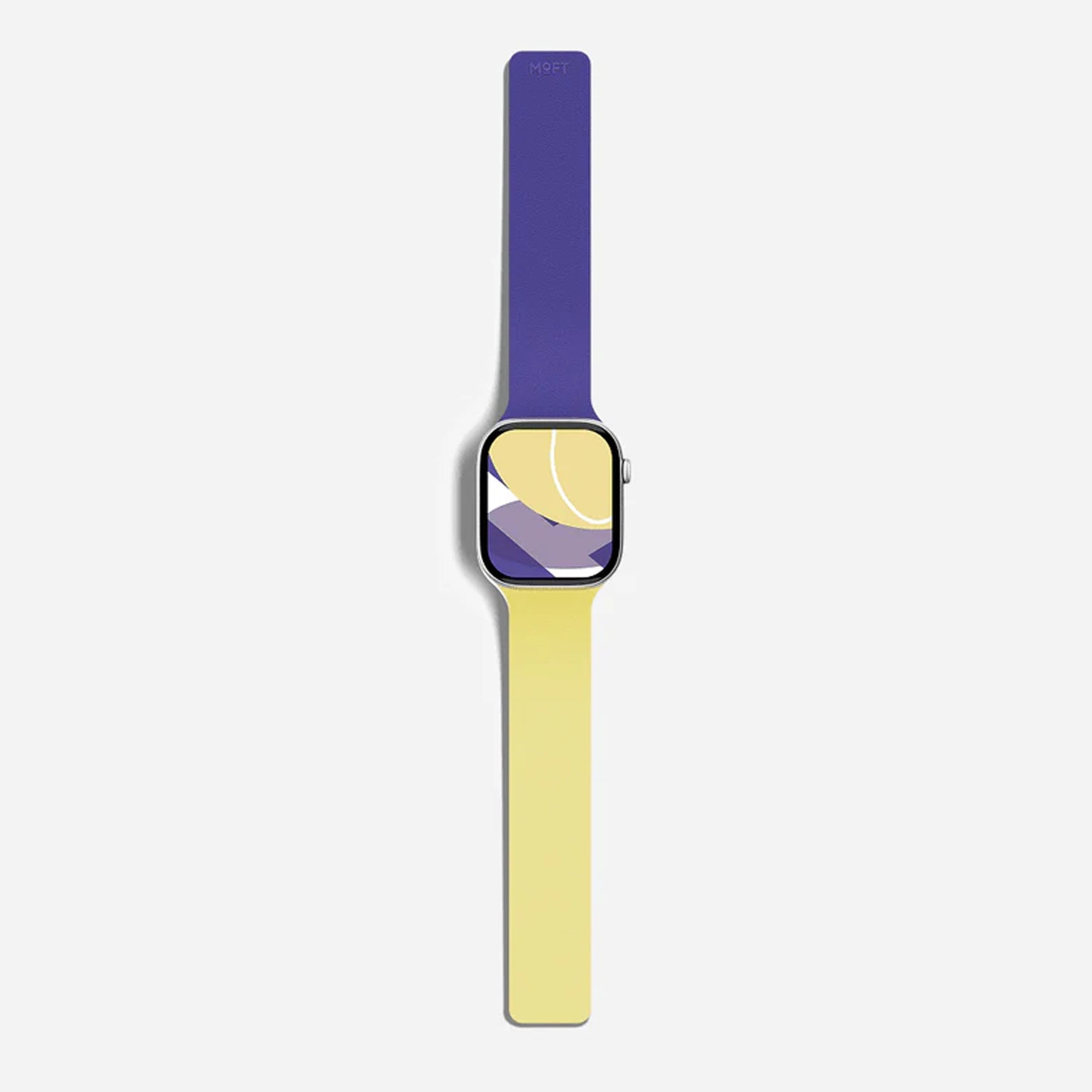 Apple Watch 46mm MOFT Snap Duo Watch Band - Strike Yellow/Poise Purple - 15-15087