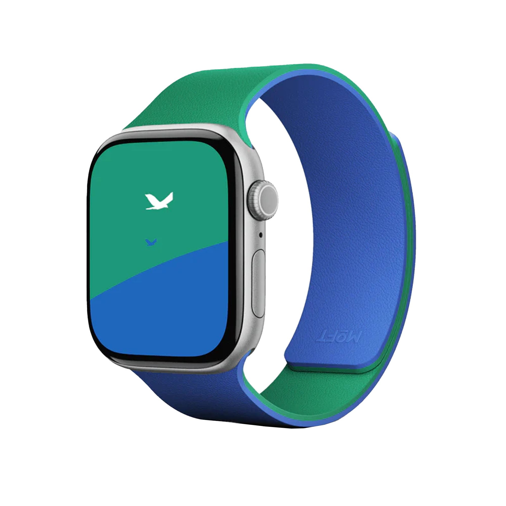 Apple Watch 46mm MOFT Snap Duo Watch Band - Roam Green/Beyond Blue - 15-15088
