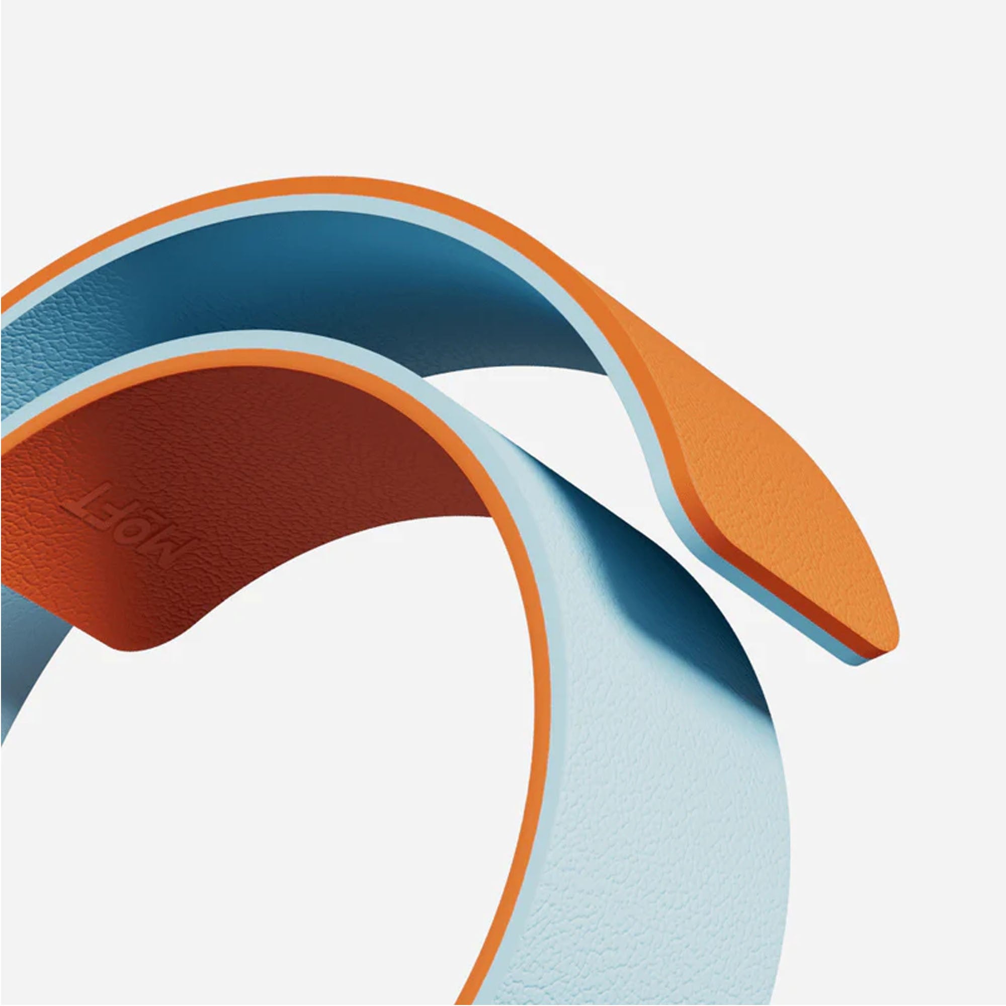 Apple Watch 46mm MOFT Snap Duo Watch Band - Wake Orange/Swell Blue - 15-15089