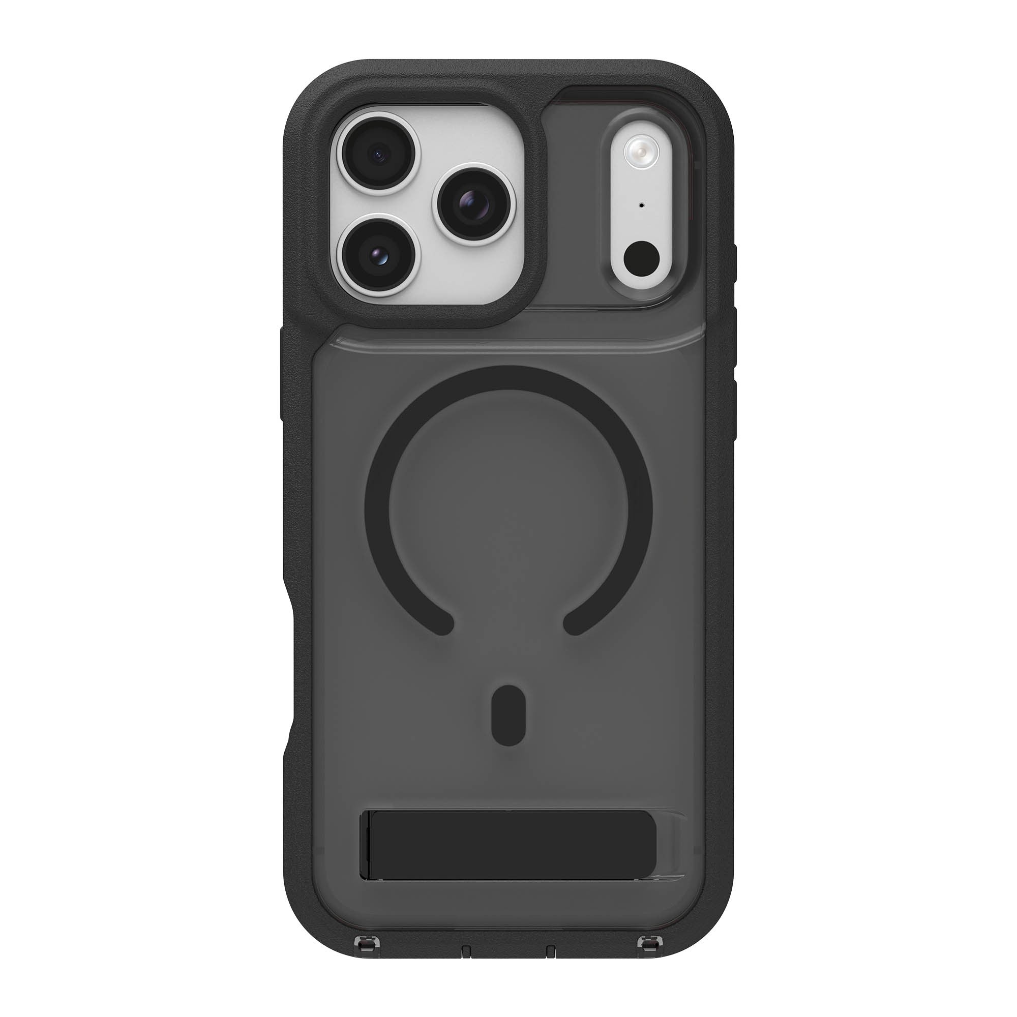 iPhone 17 Pro Max ZAGG Graphene Rainier Snap Kickstand Case - Smoke Black - 15-15278