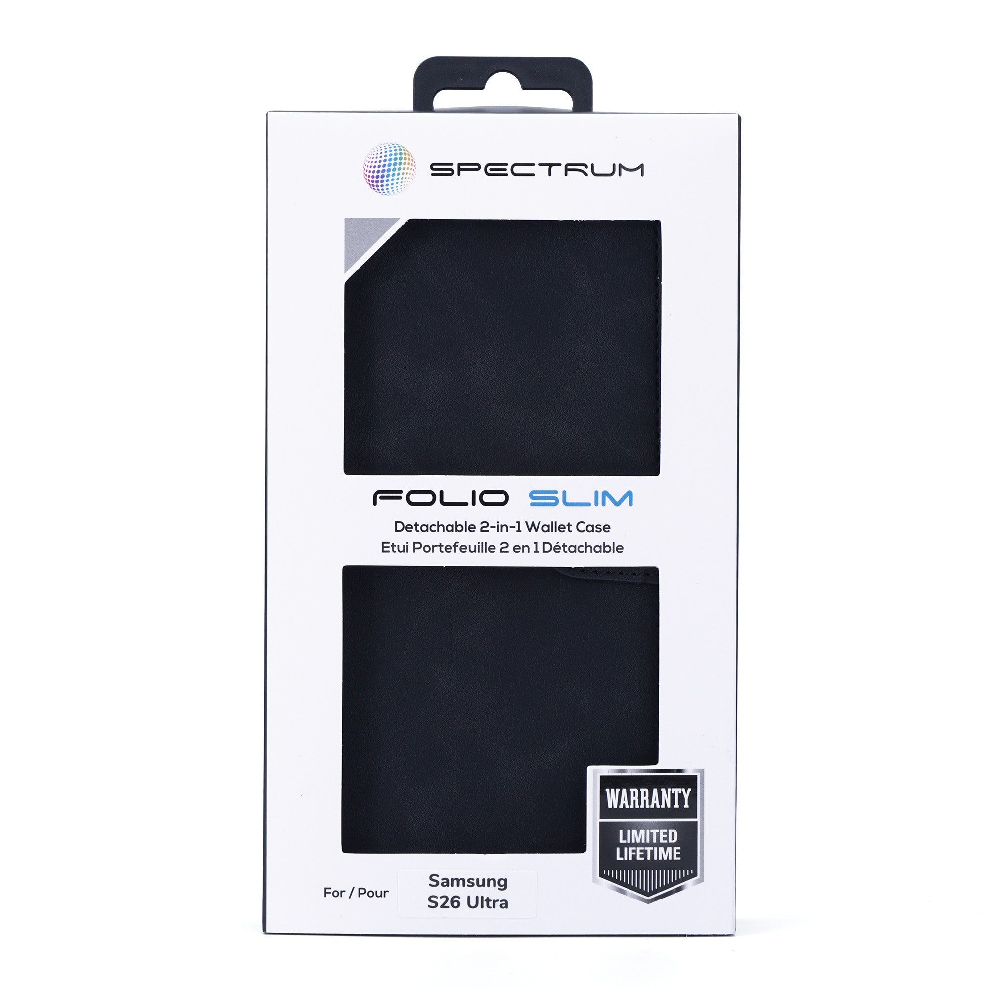 Samsung Galaxy S26 Ultra SPECTRUM Folio Slim Detachable 2-1 Wallet Case - Black - 15-15289