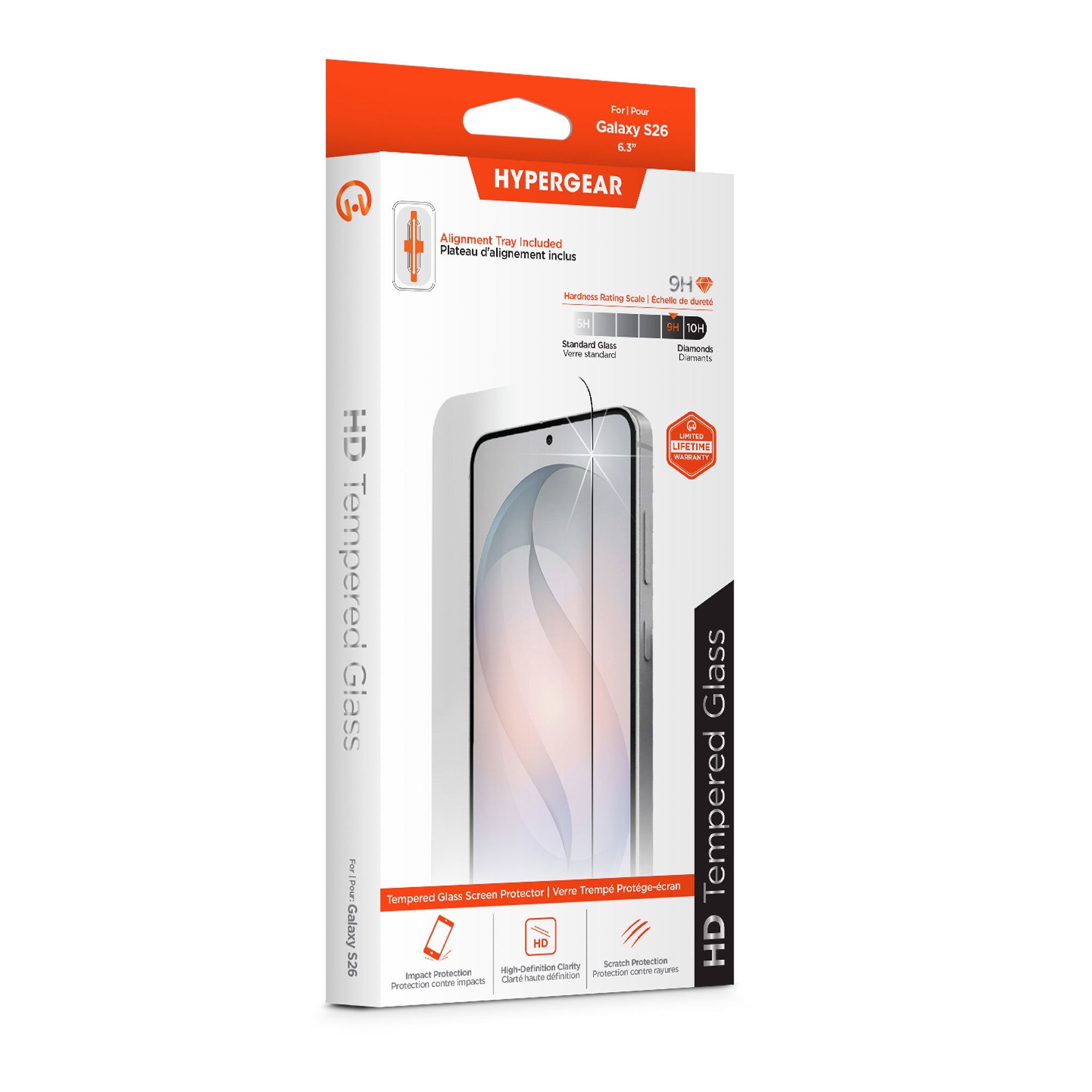 Samsung Galaxy S26 HyperGear Tempered Glass Screen Protector w/Dust-Free Install Tray - 15-15335