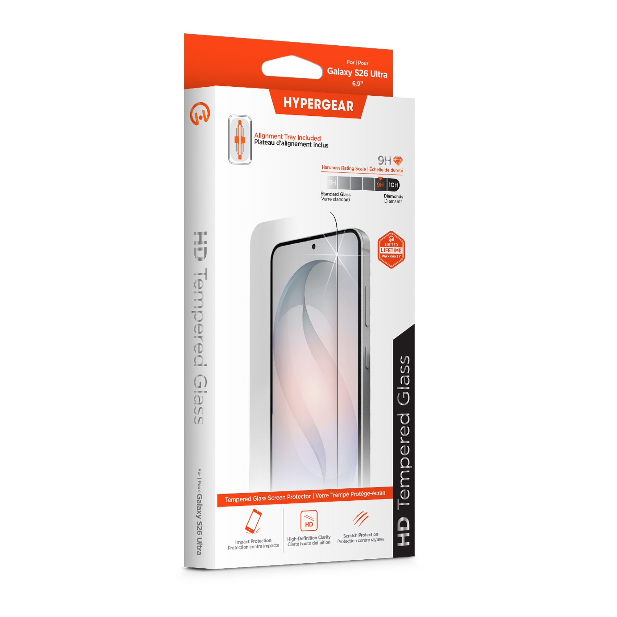 Samsung Galaxy S26 Ultra HyperGear Tempered Glass Screen Protector w/Dust-Free Install Tray - 15-15337