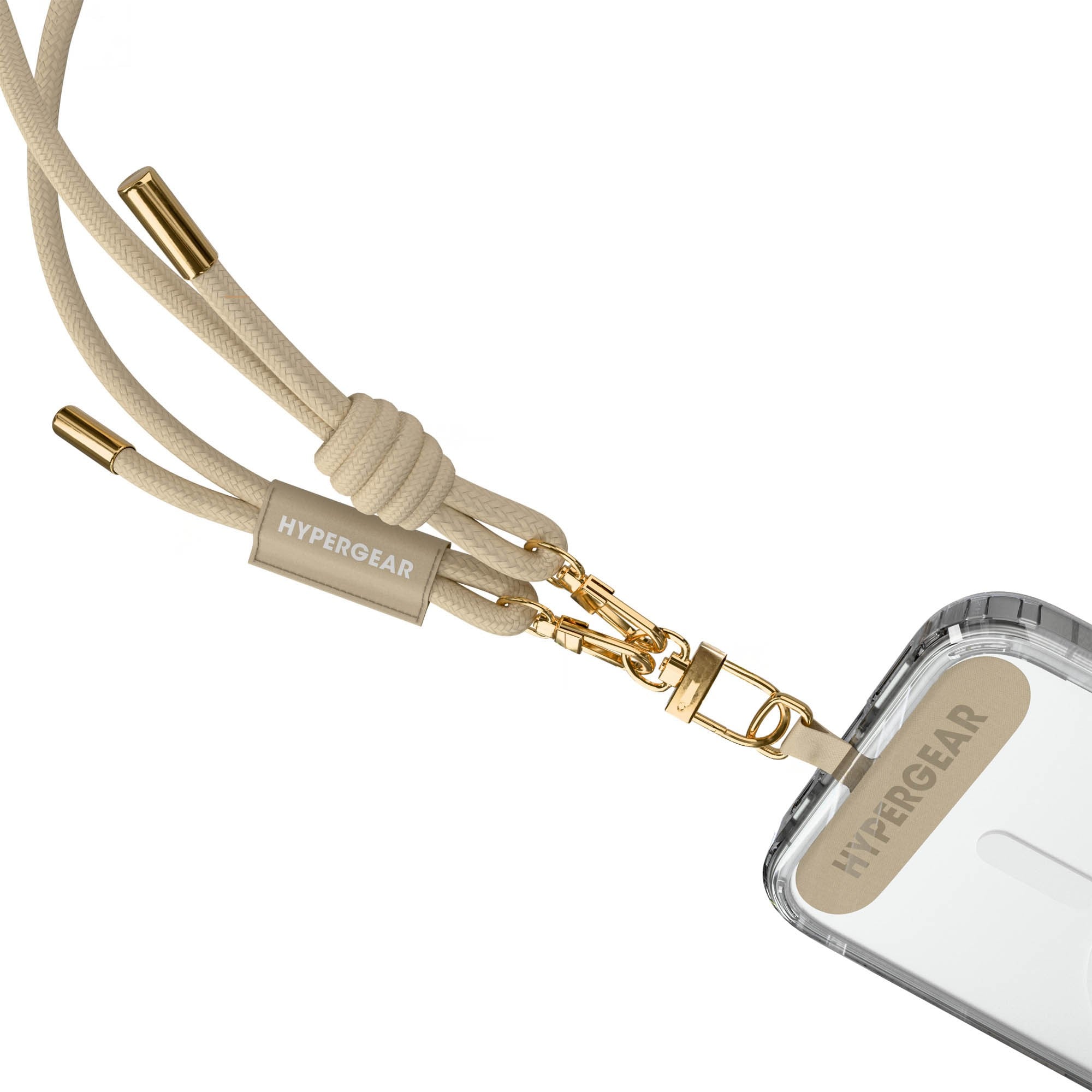 HyperGear TECHcessories Universal Crossbody Phone Strap - Sand Braided Rope - 15-15447