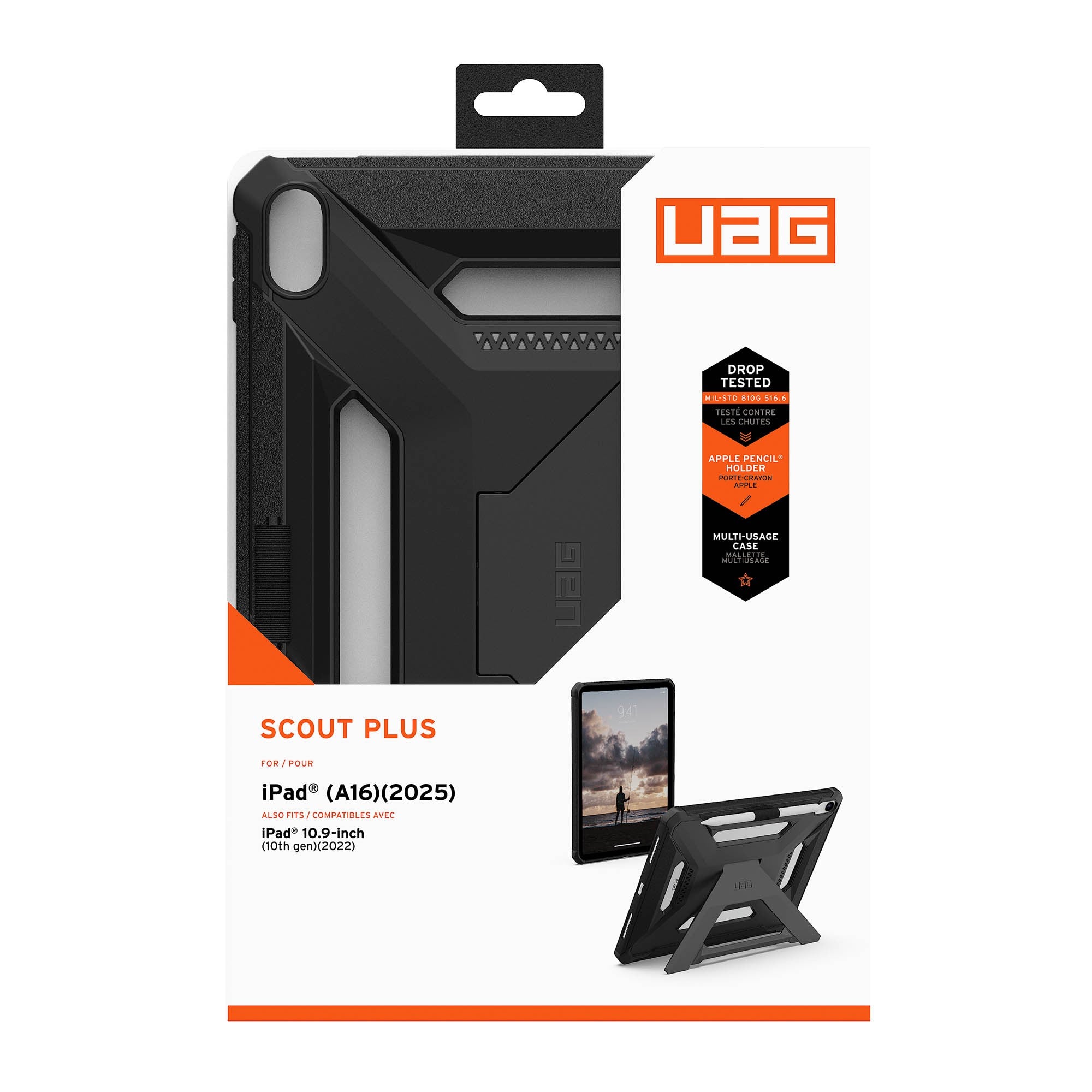 iPad A16/iPad 10th Gen UAG Scout+ - Black - 15-15513
