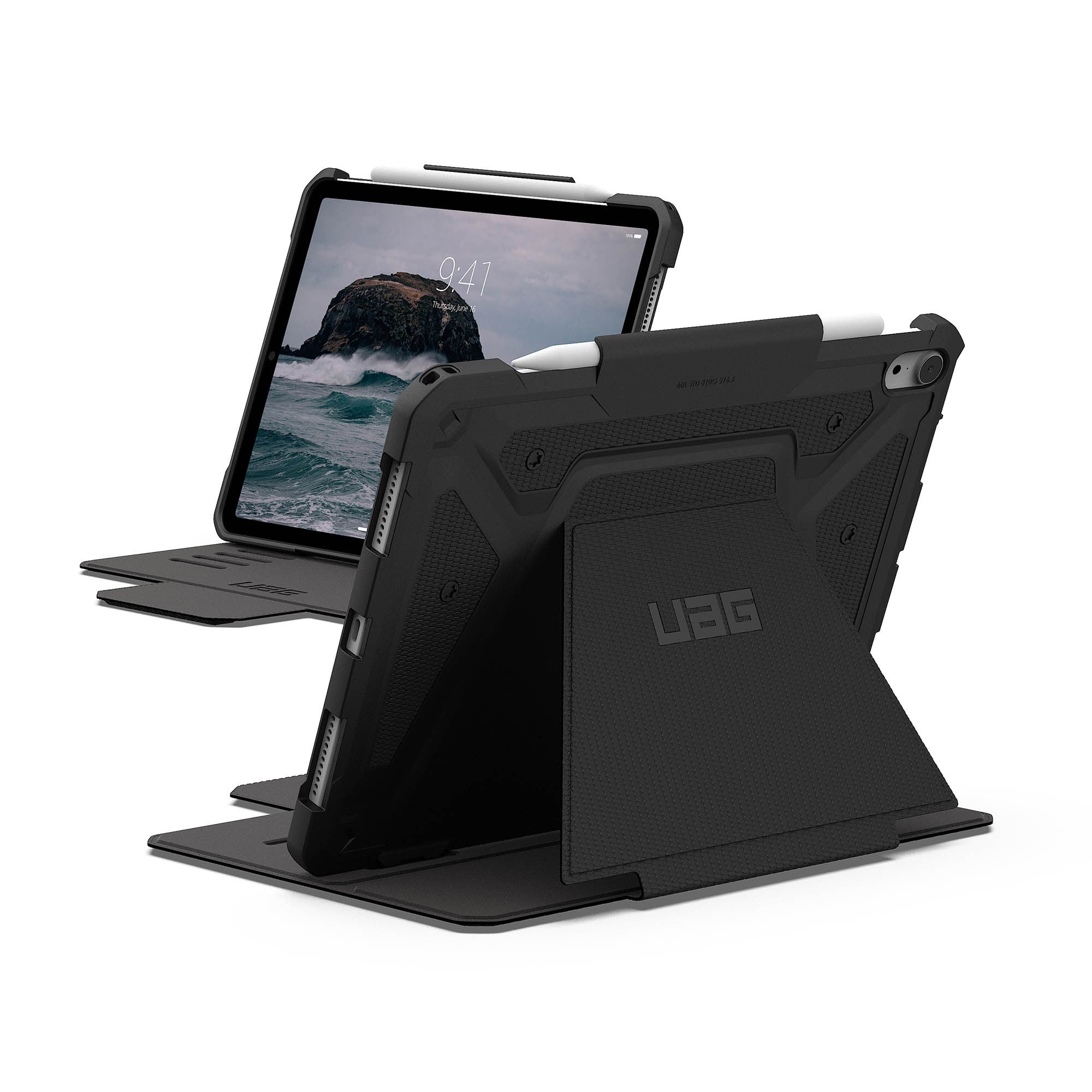 iPad Air 11-in M4/M3/M2 UAG Metropolis Tact.Armr - Black - 15-15554