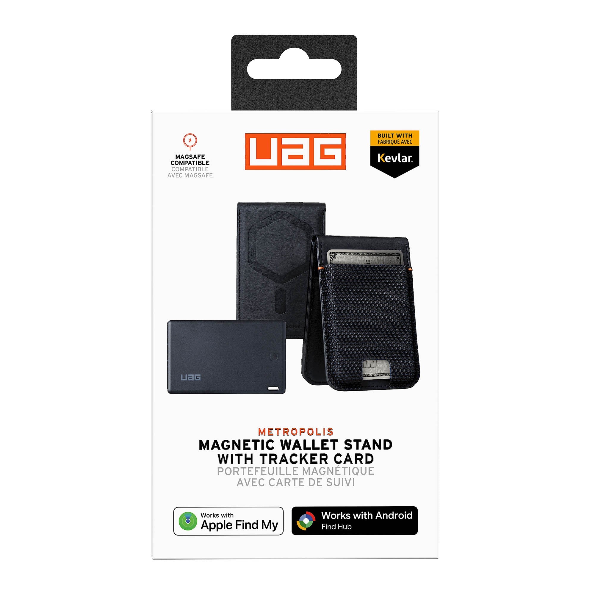 UAG Metropolis Kevlar MagSafe Wallet w/Tracker - Black - 15-15729