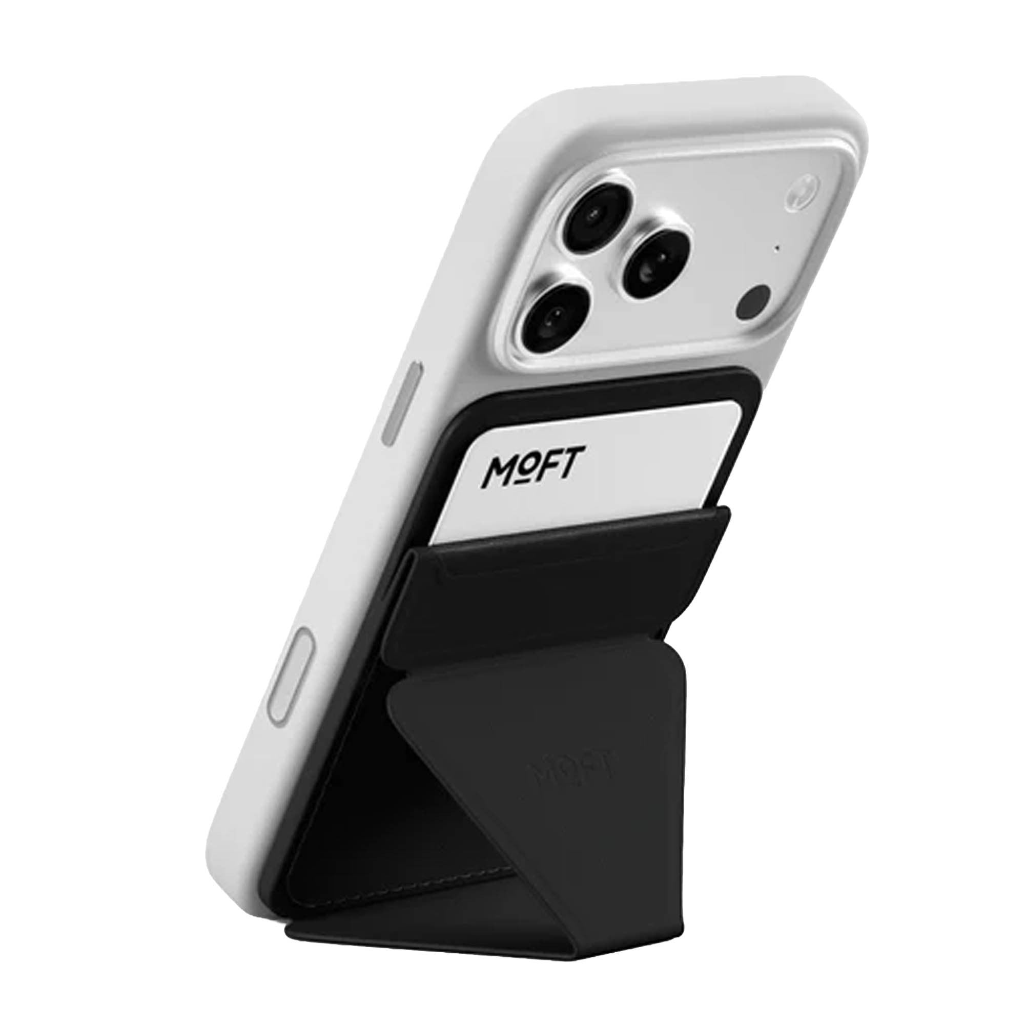 MOFT Trackable Magnetic MagSafe Wallet Stand - Jet Black - 15-15737