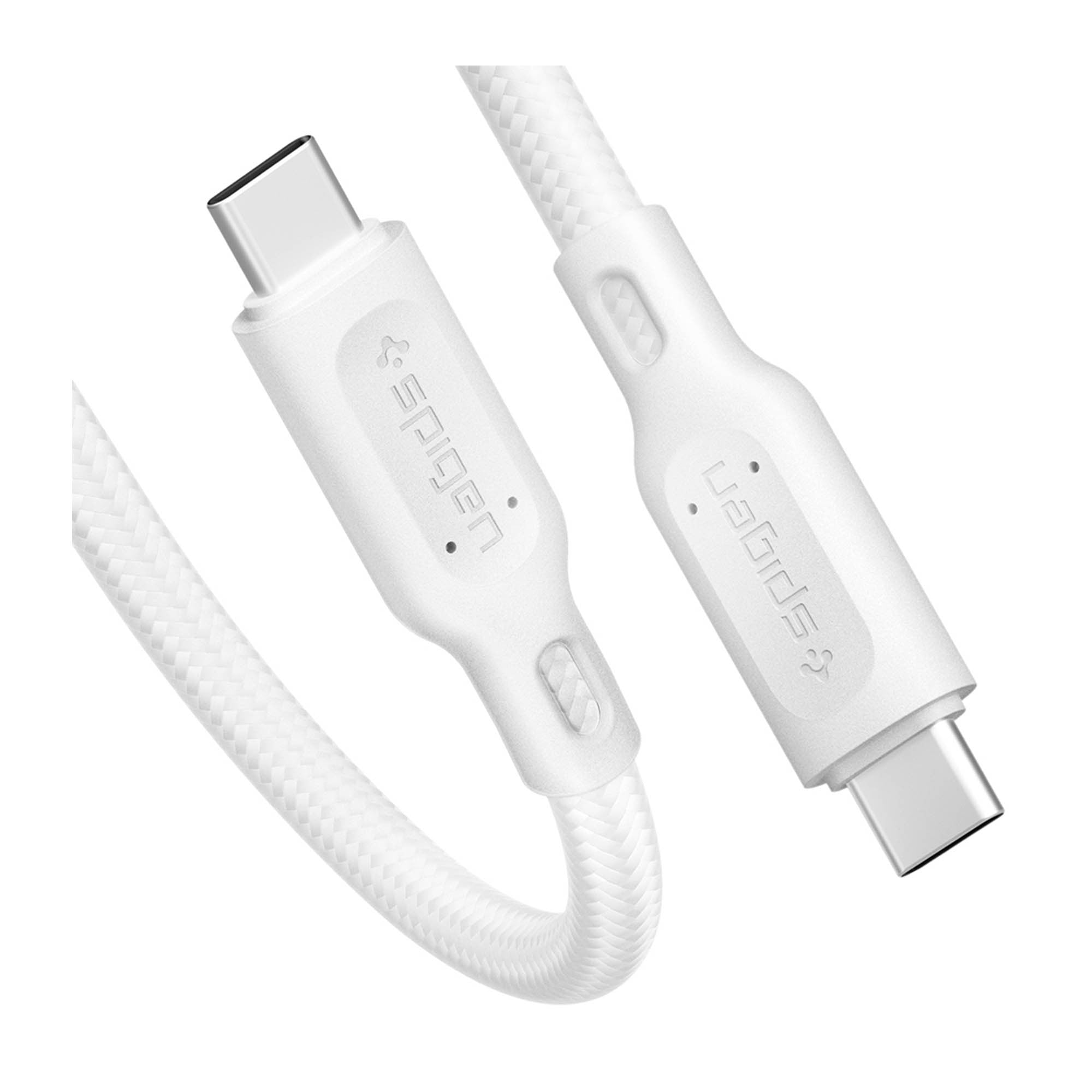 Spigen 4ft. 120cm USB-C to USB-C Cable - White - 2pk - 15-15757