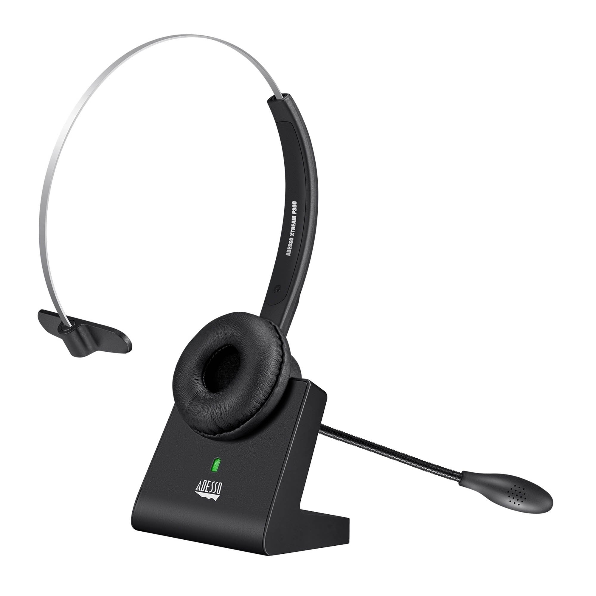 Adesso Bluetooth Headset with Microphone and Charging Dock - 15-15809