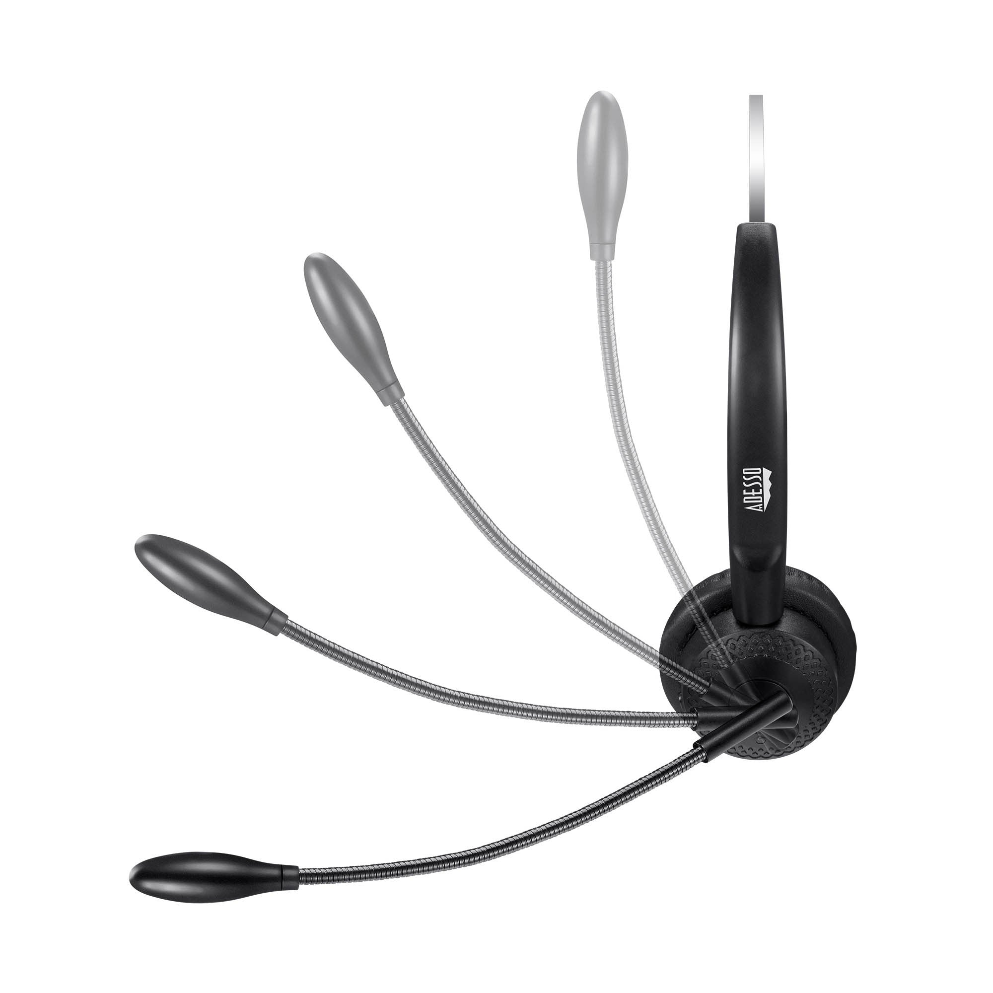 Adesso Bluetooth Headset with Microphone and Charging Dock - 15-15809