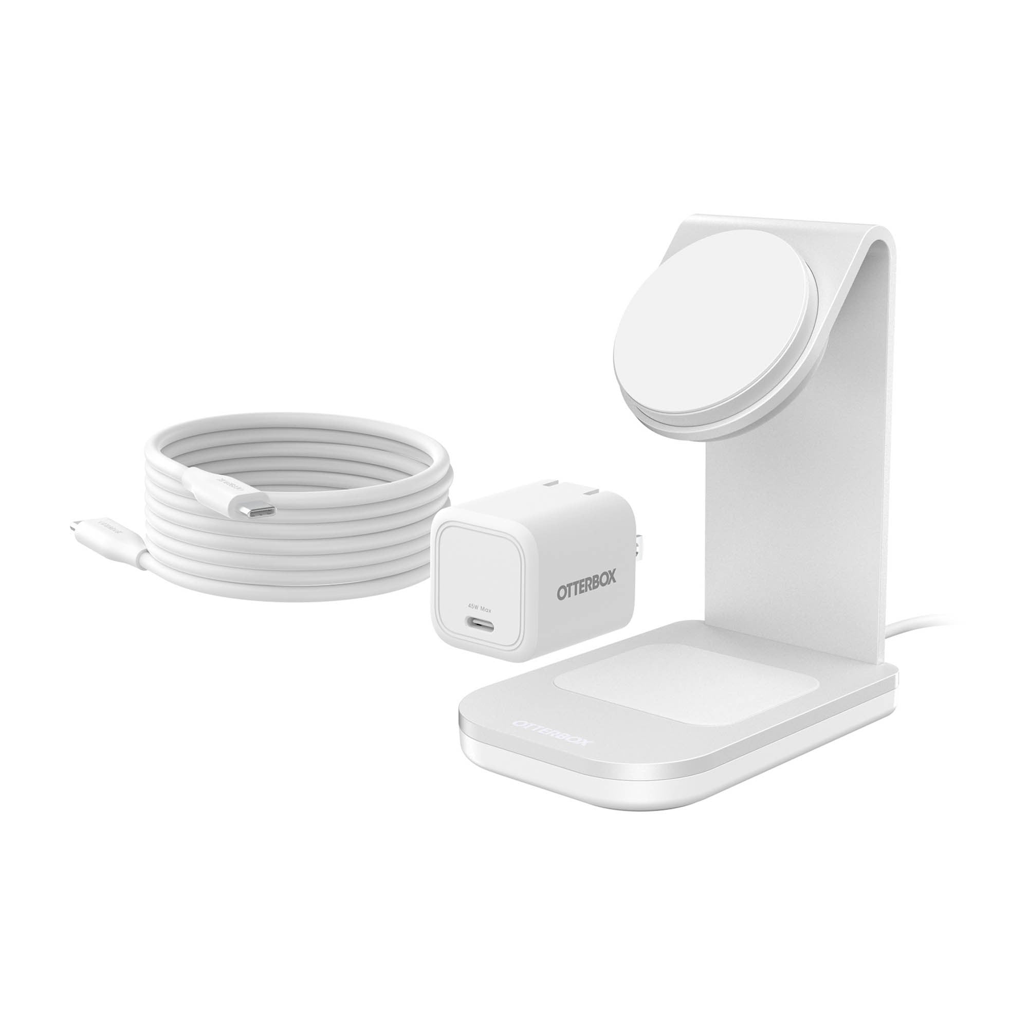 Otterbox Qi2 25W 2in1 MagSafe Wireless Charging Stand - White - 15-15832