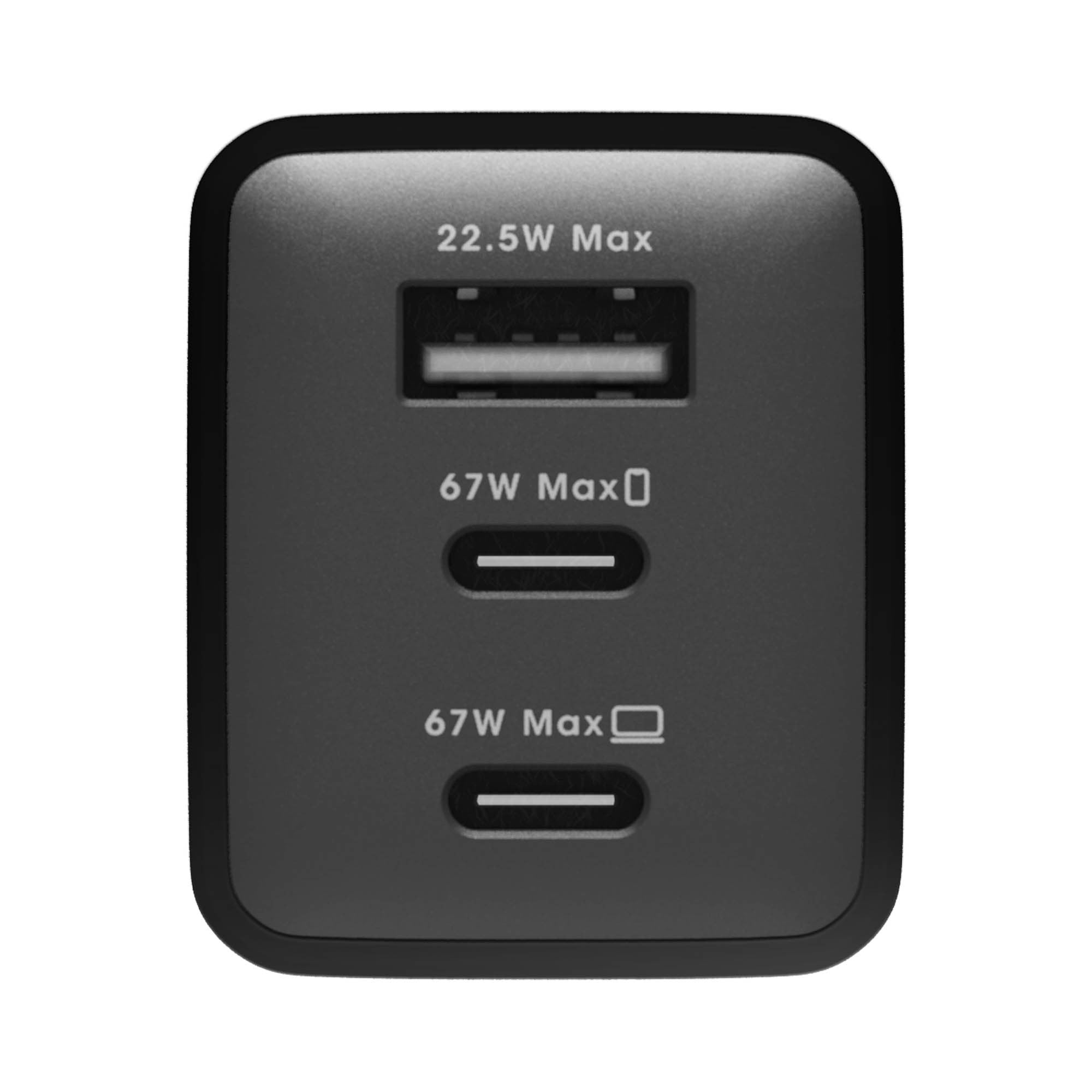 Otterbox 67W Tri-Port USB-C + USB-A Wall Charger - Black - 15-15837